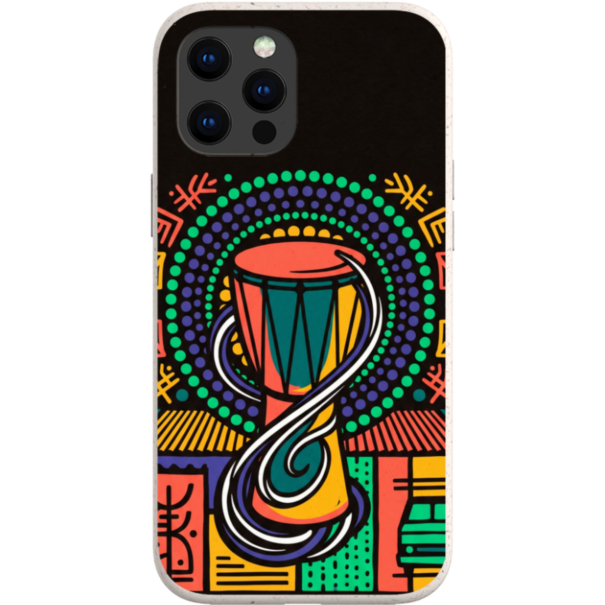 Talking Drum Halo by Ada Okoye — iPhone 13 Pro Max iPhone Bio-degradable Case — Finnaij