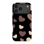 White & Black Hearts — Apple iPhone Tough Case — Finnaij