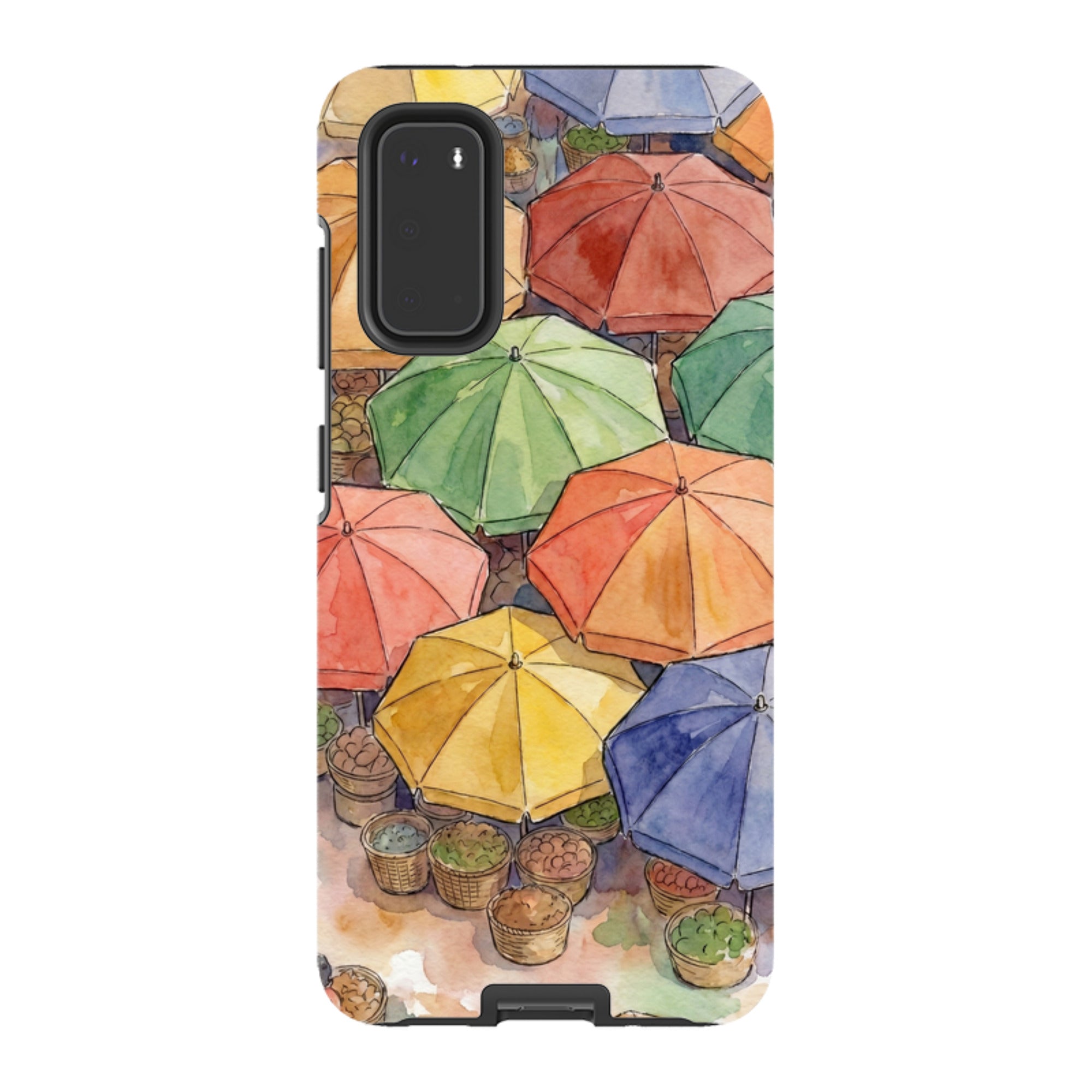 Market Umbrellas from Above by Tobi Akinyemi - Samsung Tough Case