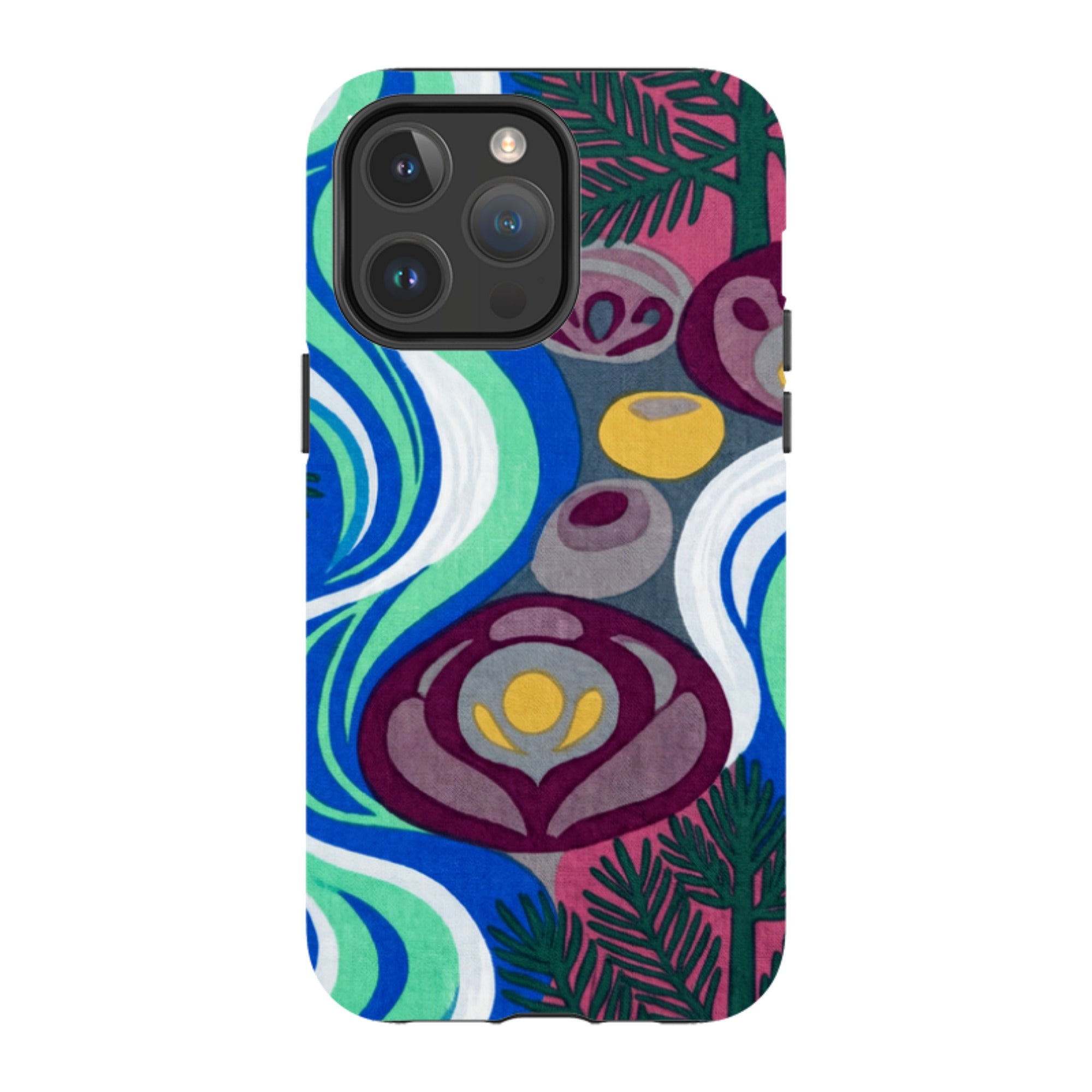 Sauna Bloom Motif by Aino Kallio — iPhone 14 Pro Max Magsafe Tough Case — Finnaij