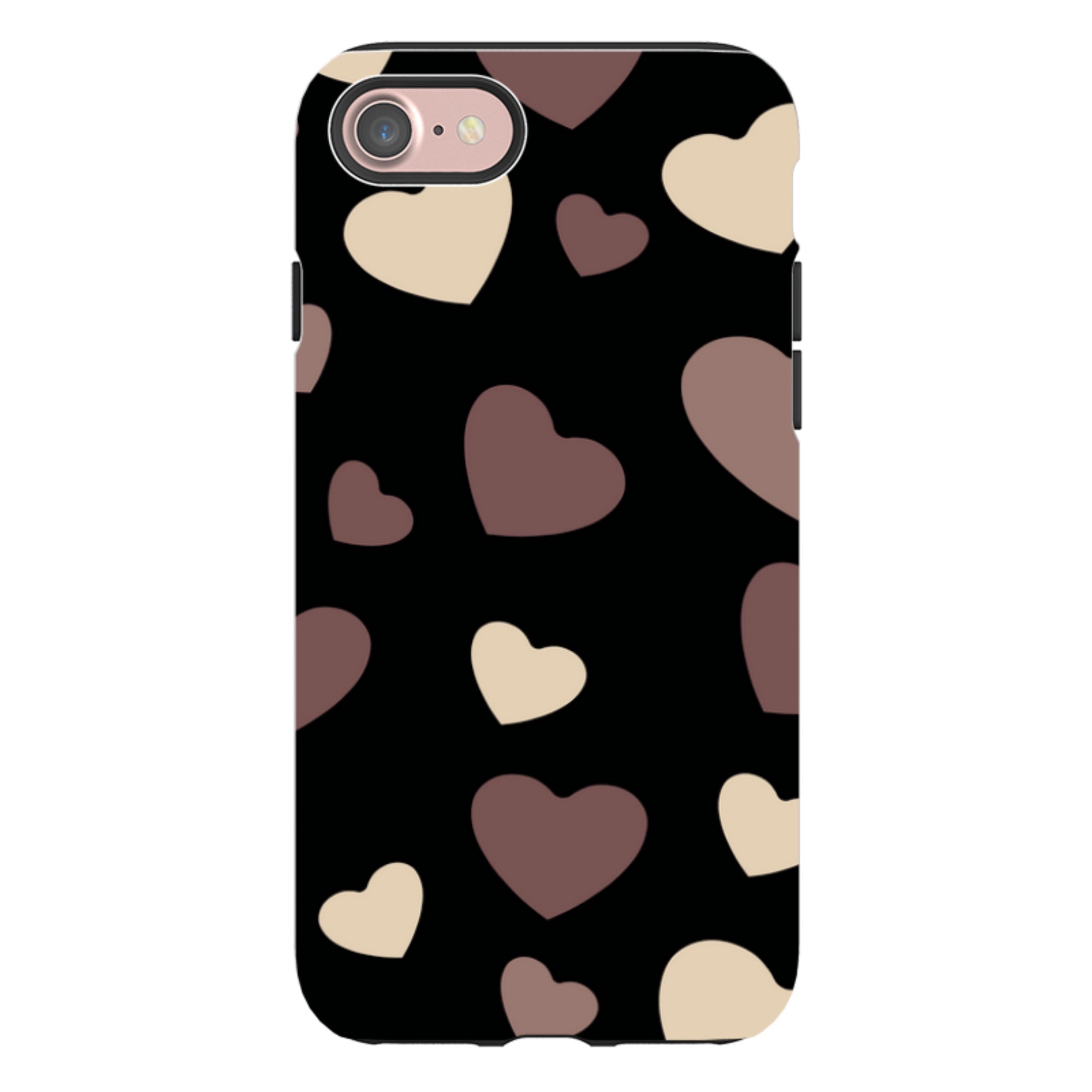 White & Black Hearts - iPhone Tough Case