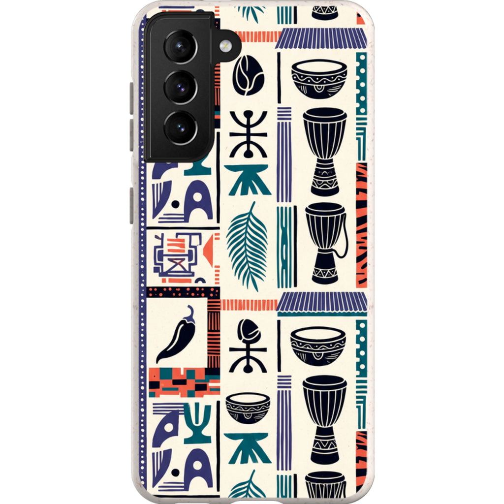Market Day Icons by Ada Okoye — S21 Samsung Galaxy Bio-degradable Case — Finnaij
