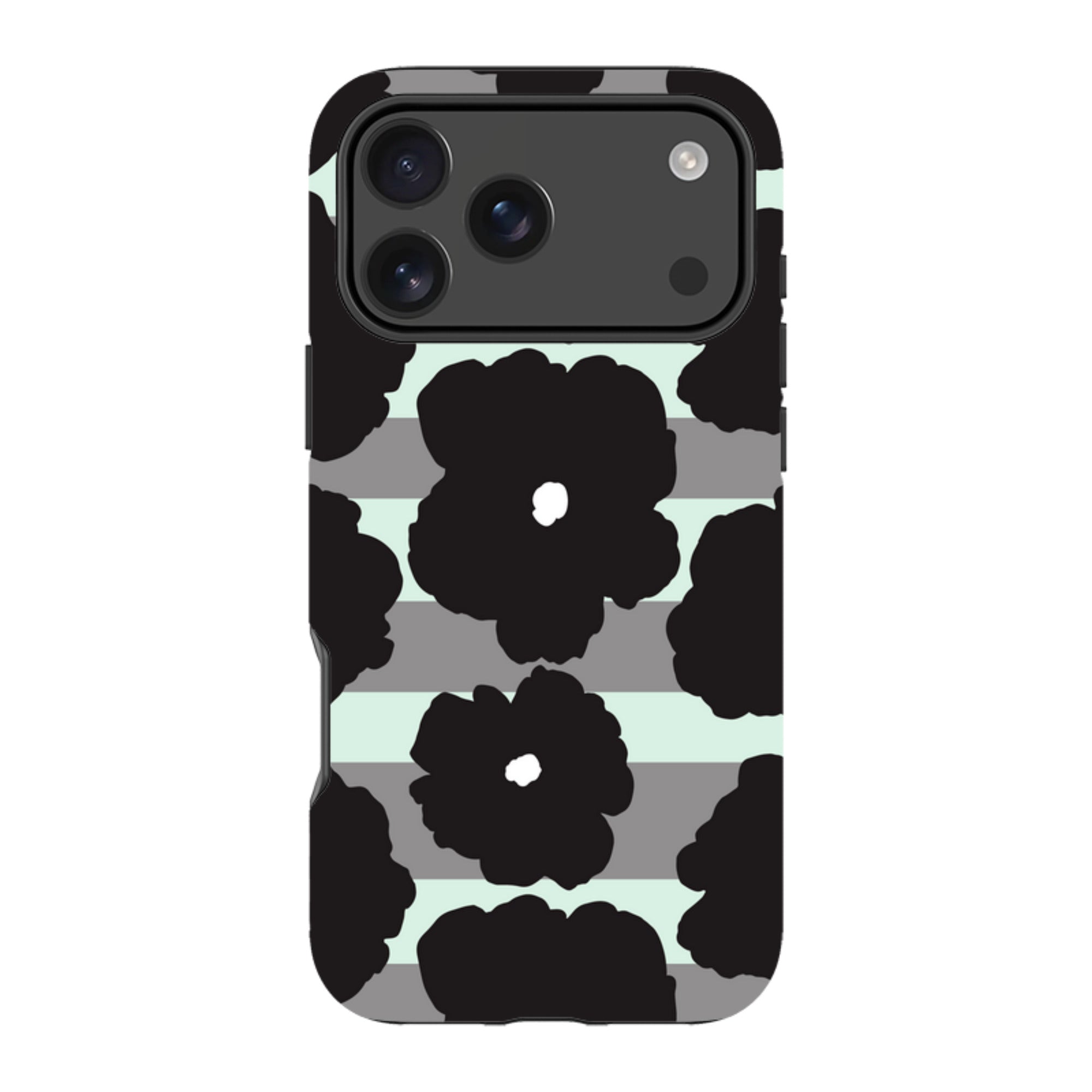 Bold Floral Black — Apple iPhone Tough Case — Finnaij