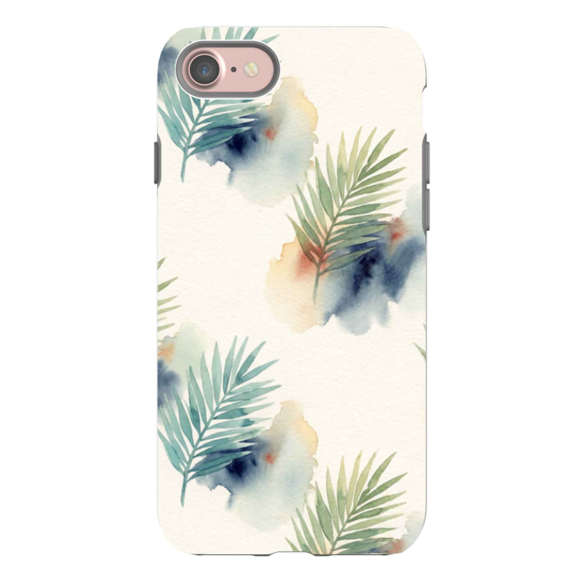 Palm Frond Breeze Pattern by Tobi Akinyemi - iPhone Tough Case
