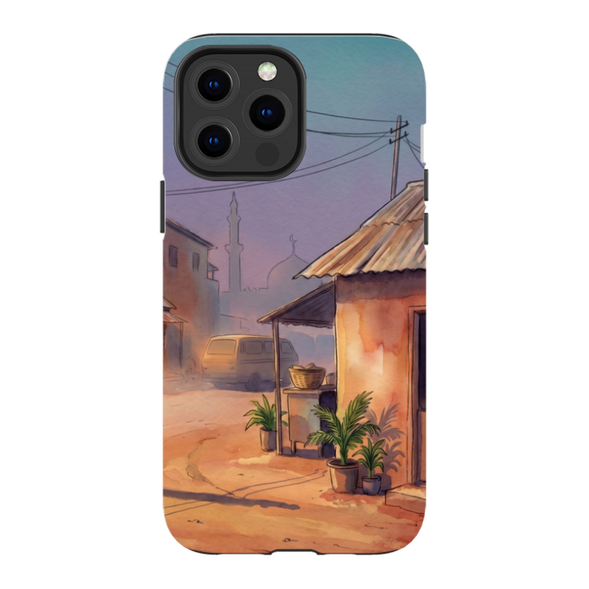 City Edge Quiet Street by Tobi Akinyemi - iPhone Tough Case