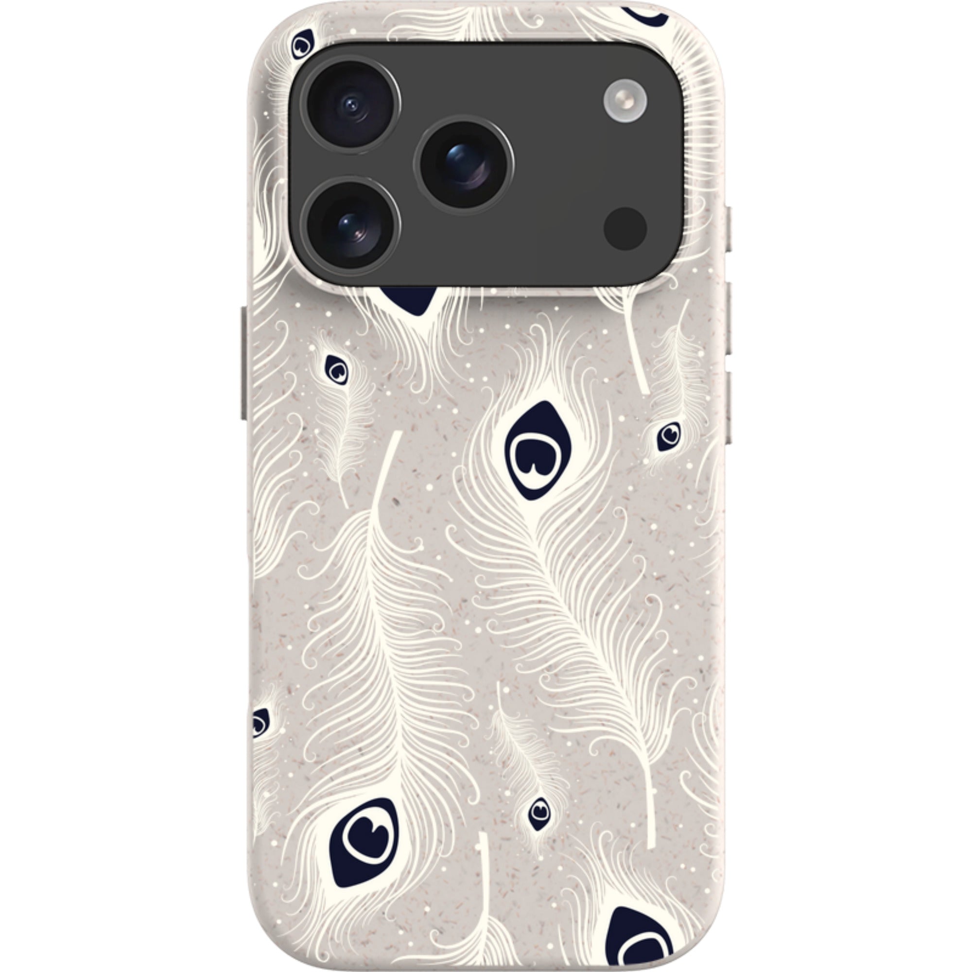 Feathers in Bloom Natural — iPhone 17 Pro iPhone Bio-degradable Case — Finnaij