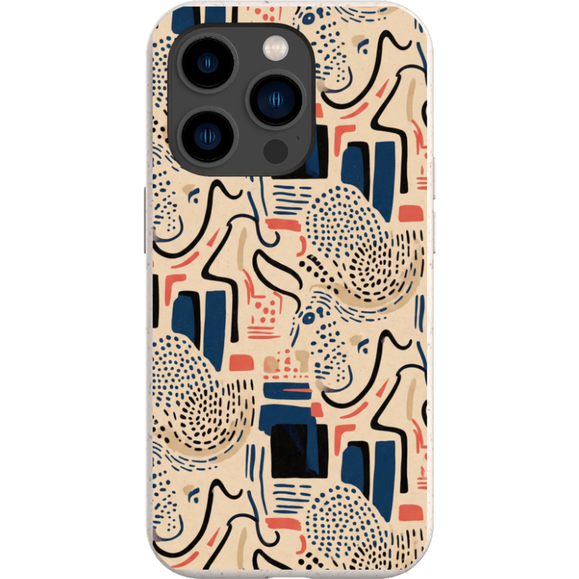 Sandstone Adire by Ada Okoye — iPhone 14 Pro iPhone Bio-degradable Case — Finnaij