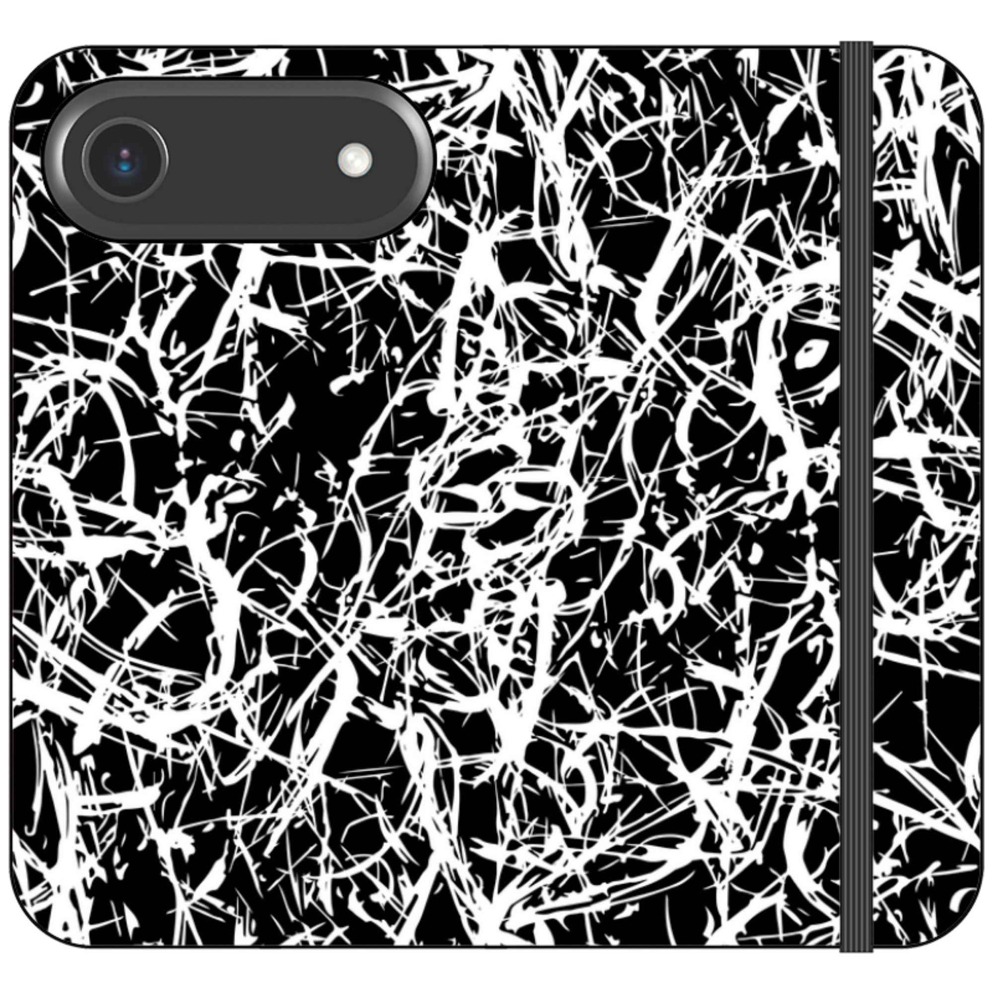 Black-White Grunge — iPhone 17 Air Wallet Case — Finnaij
