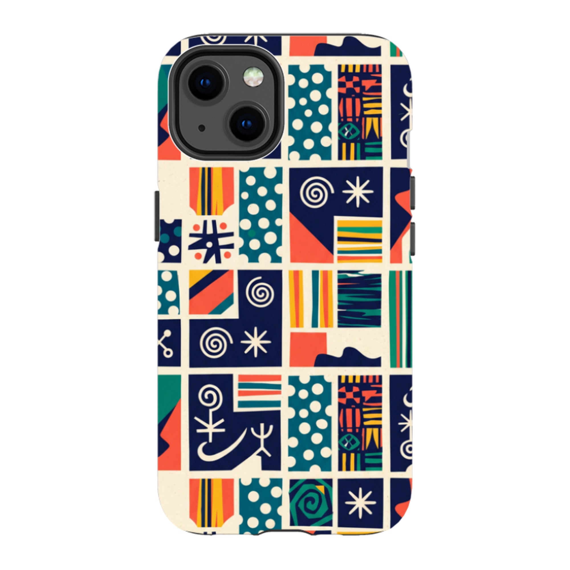 Coastal Indigo Tiles by Ada Okoye - iPhone Tough Case
