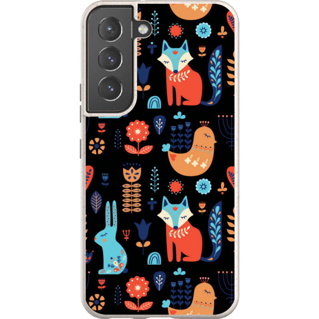 Nordic Ornament Black — S22 Samsung Galaxy Bio-degradable Case — Finnaij