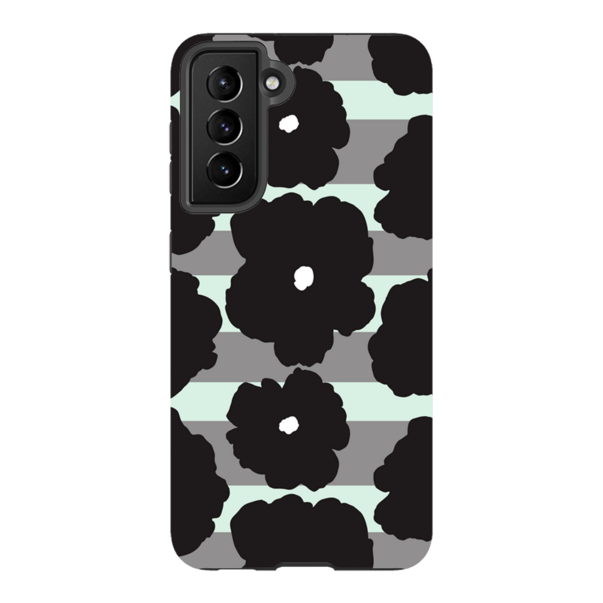 Bold Floral Black - Samsung Tough Case