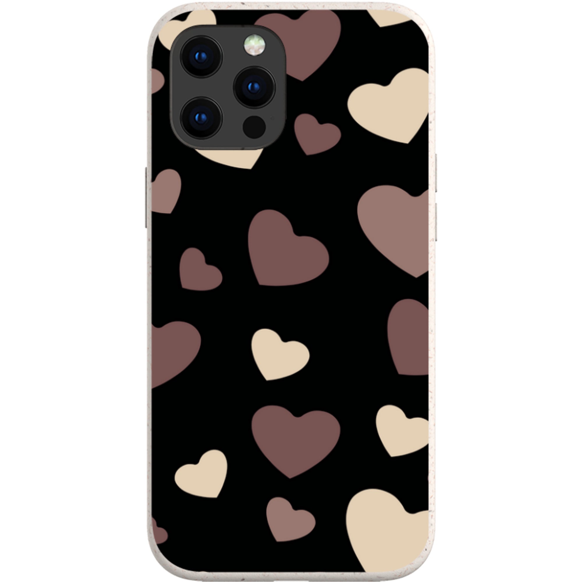 White & Black Hearts — iPhone 13 Pro Max iPhone Bio-degradable Case — Finnaij