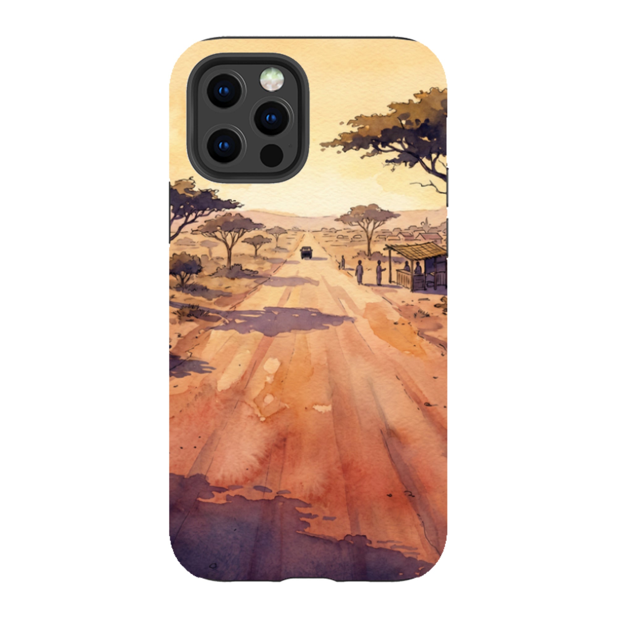 Laterite Road Golden Hour by Tobi Akinyemi - iPhone Tough Case