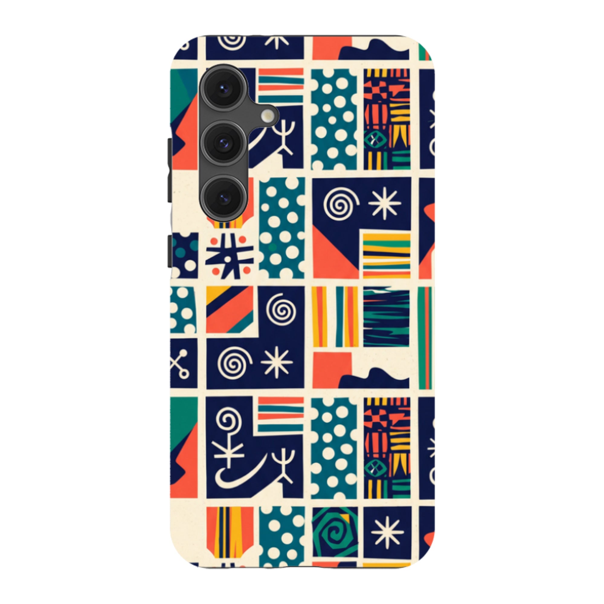 Coastal Indigo Tiles by Ada Okoye — Tough Case for Samsung Galaxy — Finnaij