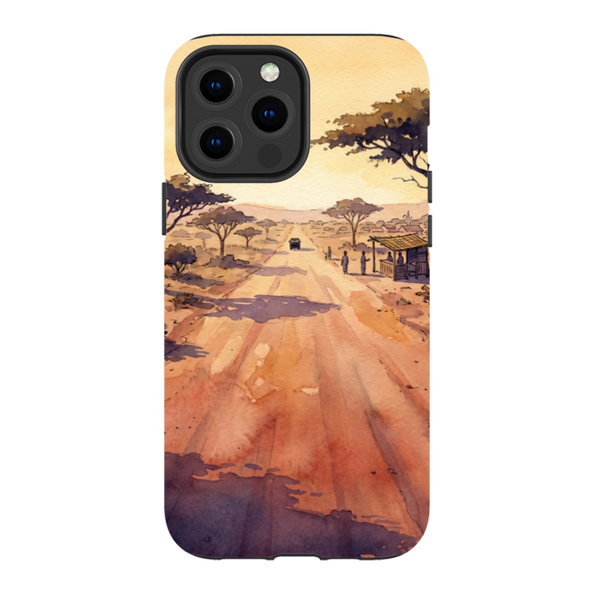 Laterite Road Golden Hour by Tobi Akinyemi — MagSafe Tough Case for iPhone — Finnaij