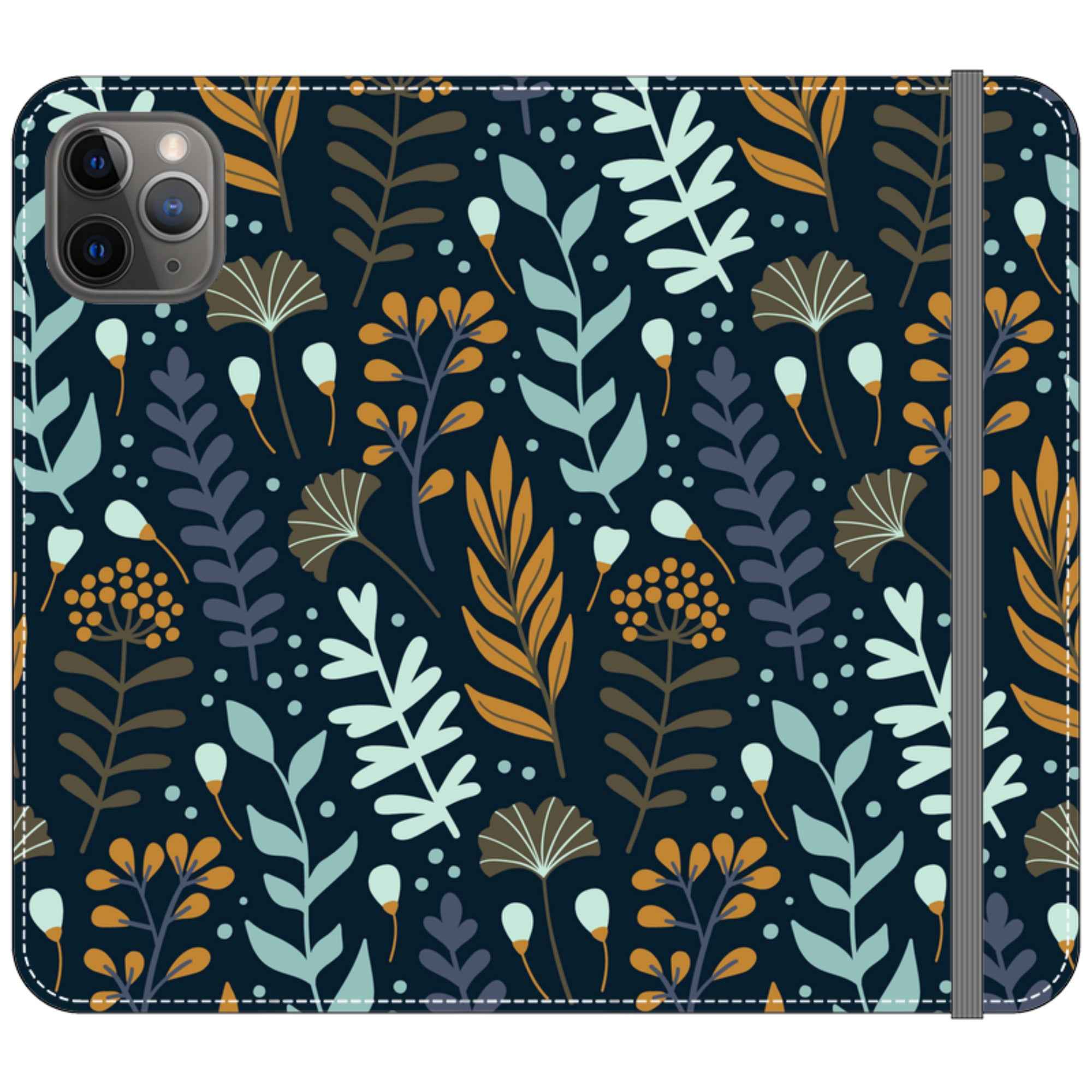 Wild Floral Vegan Leather — iPhone 11 Pro Max Wallet Case — Finnaij