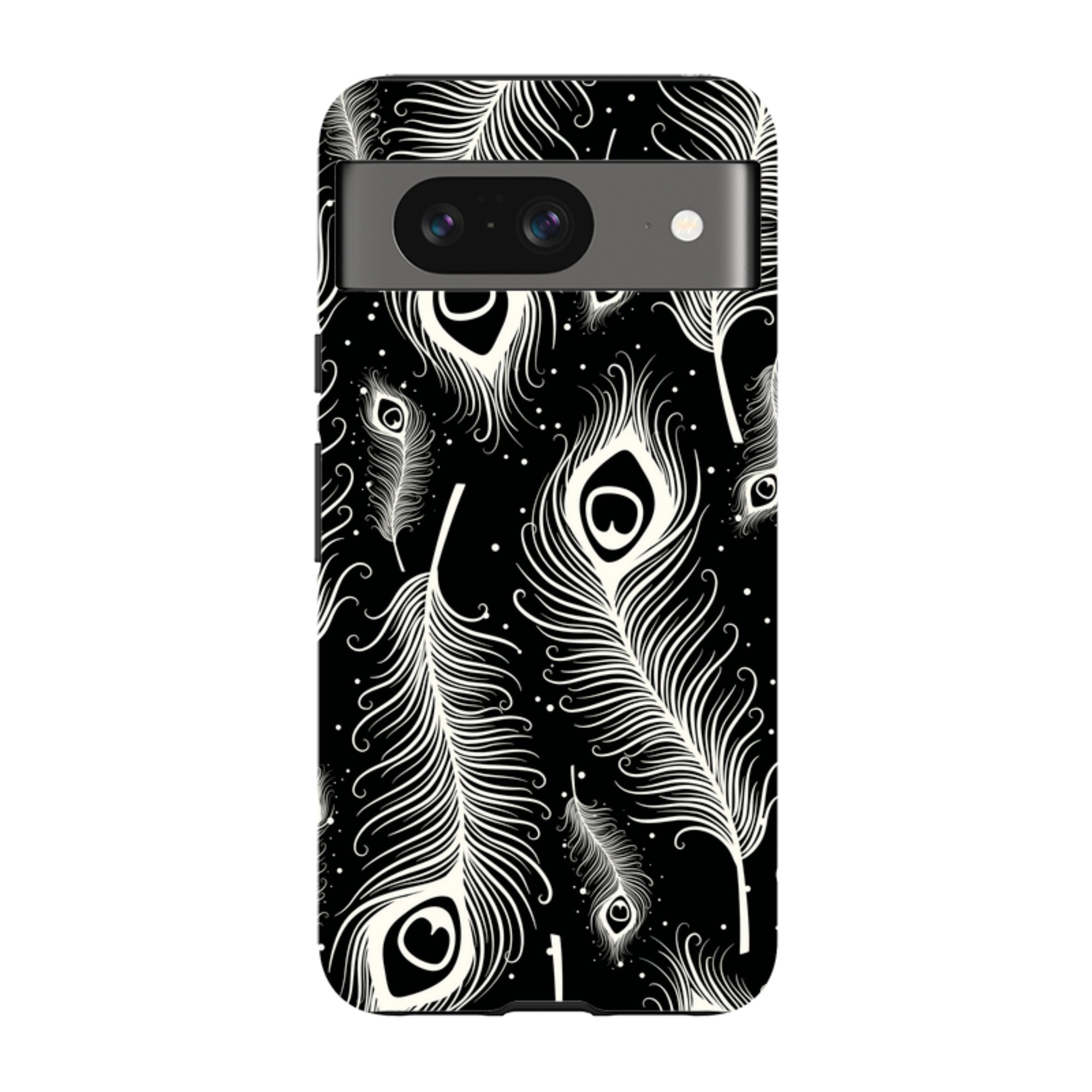 Feathers in Bloom Black — Google Tough Case — Finnaij