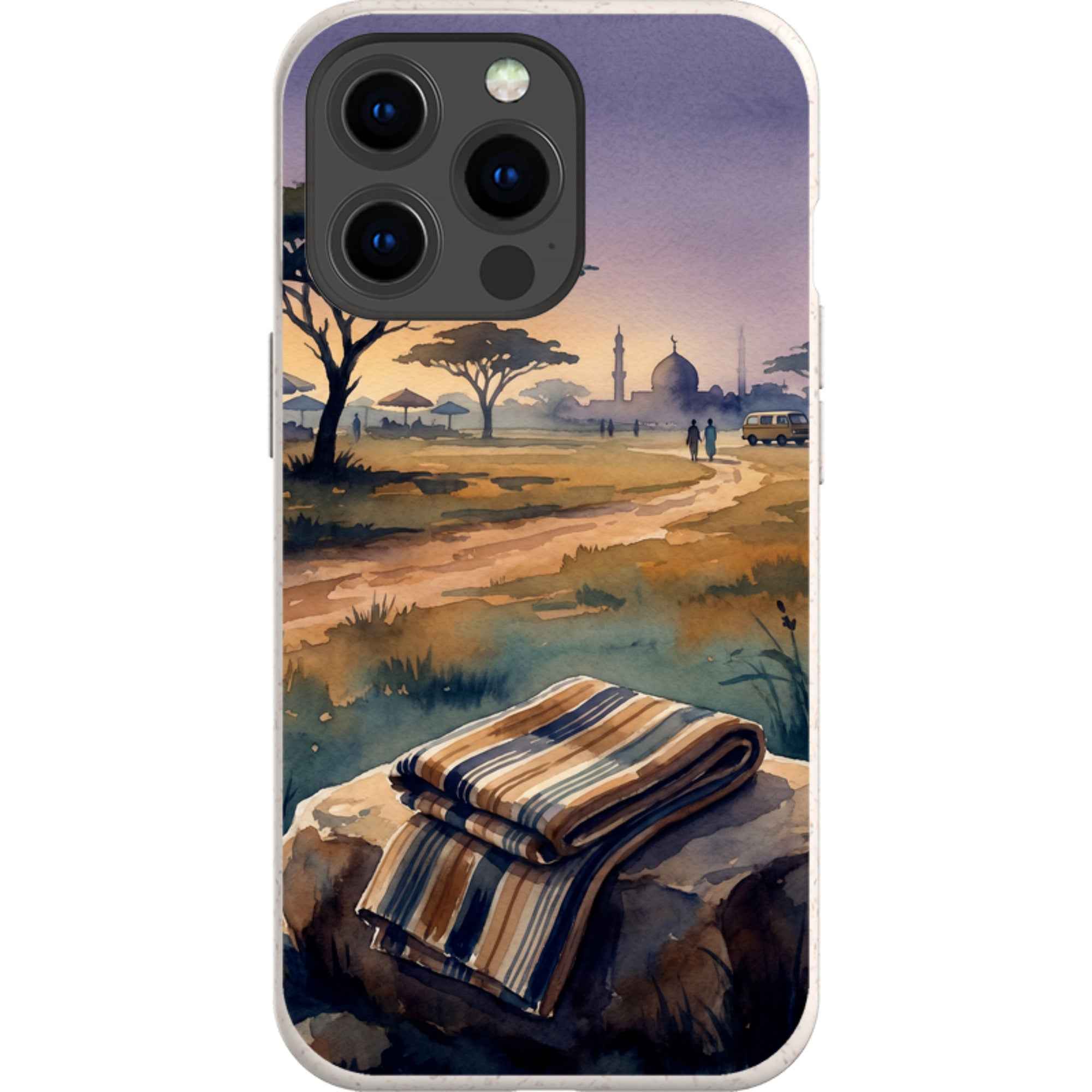 Aso-Oke Accent in the Landscape by Tobi Akinyemi — iPhone 13 Pro iPhone Bio-degradable Case — Finnaij