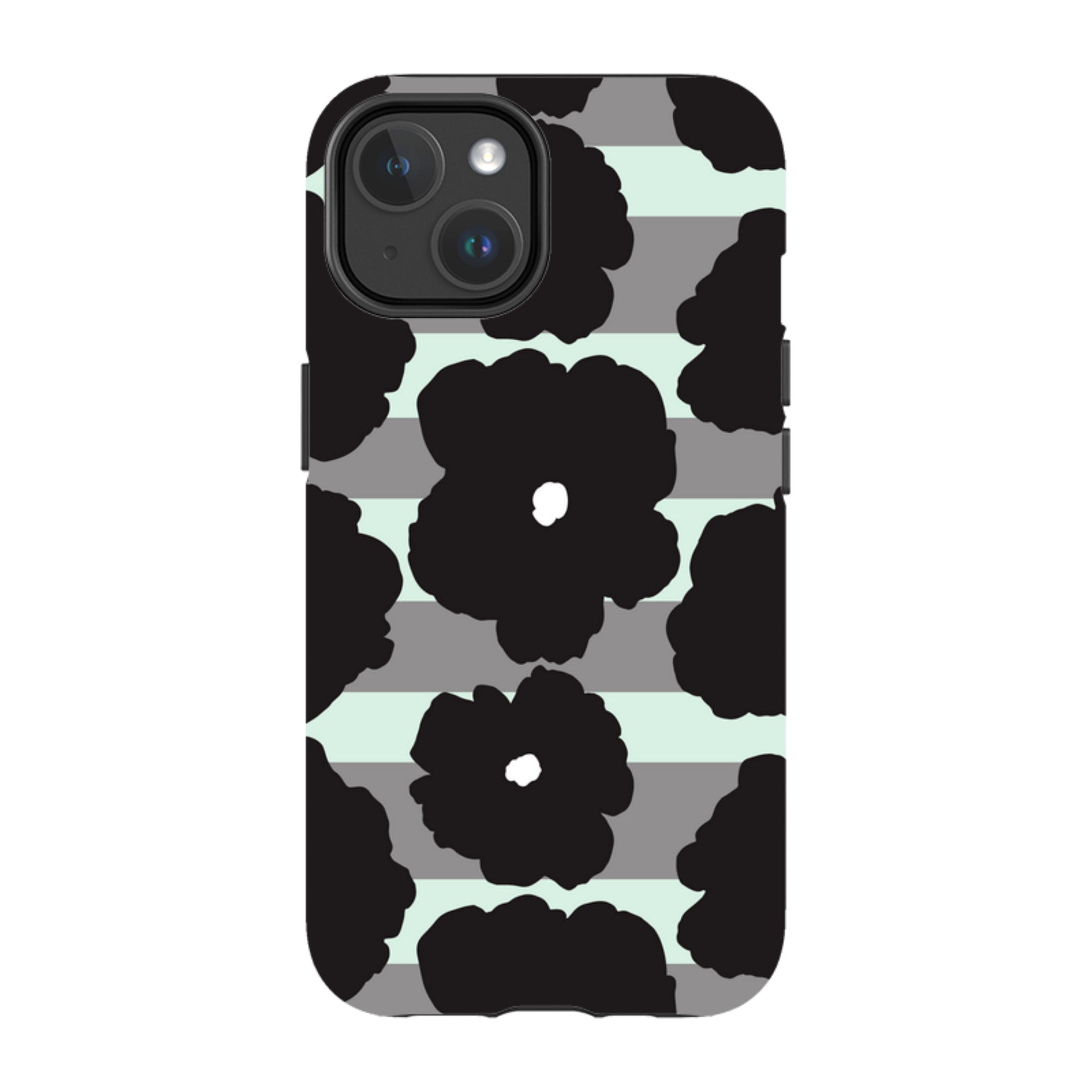 Bold Floral Black — iPhone 14 Magsafe Tough Case — Finnaij