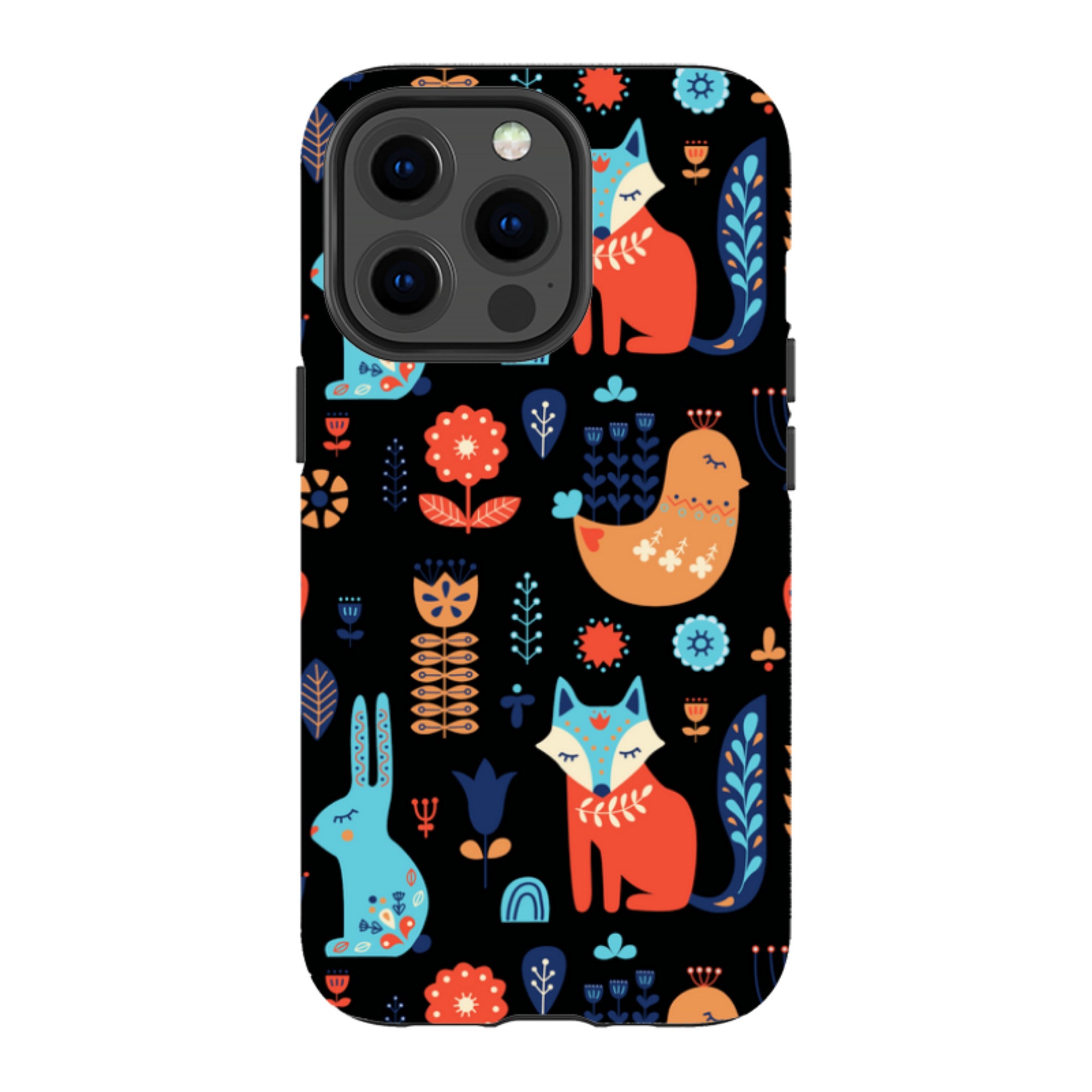 Nordic Ornament Black — iPhone 13 Pro Magsafe Tough Case — Finnaij