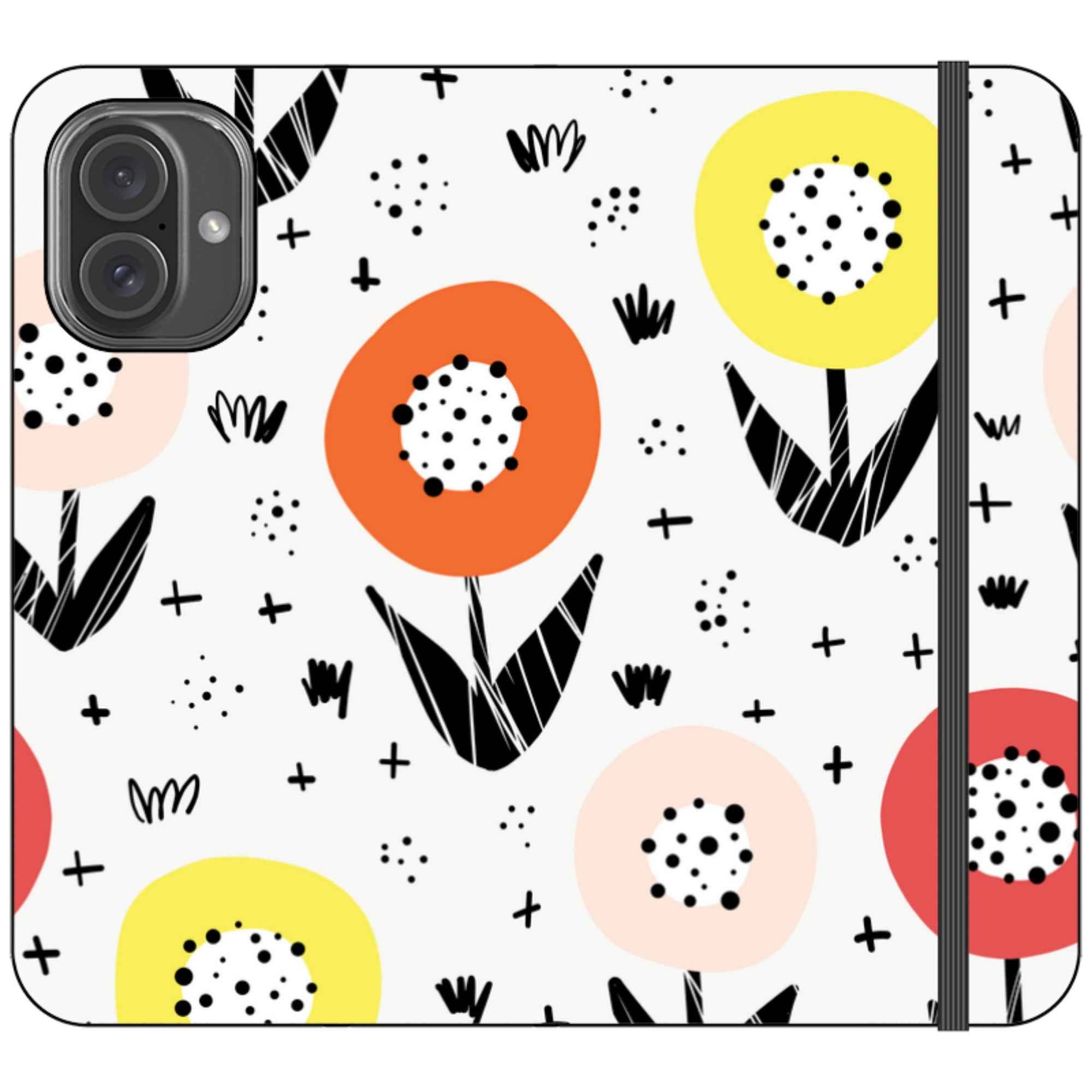 Botanical Doodle — iPhone 16 Plus Wallet Case — Finnaij