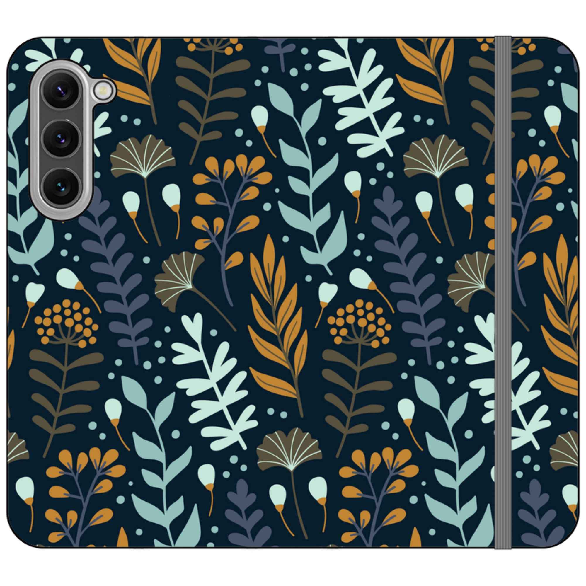 Wild Floral — Apple Vegan Leather Folio Wallet Case — Finnaij