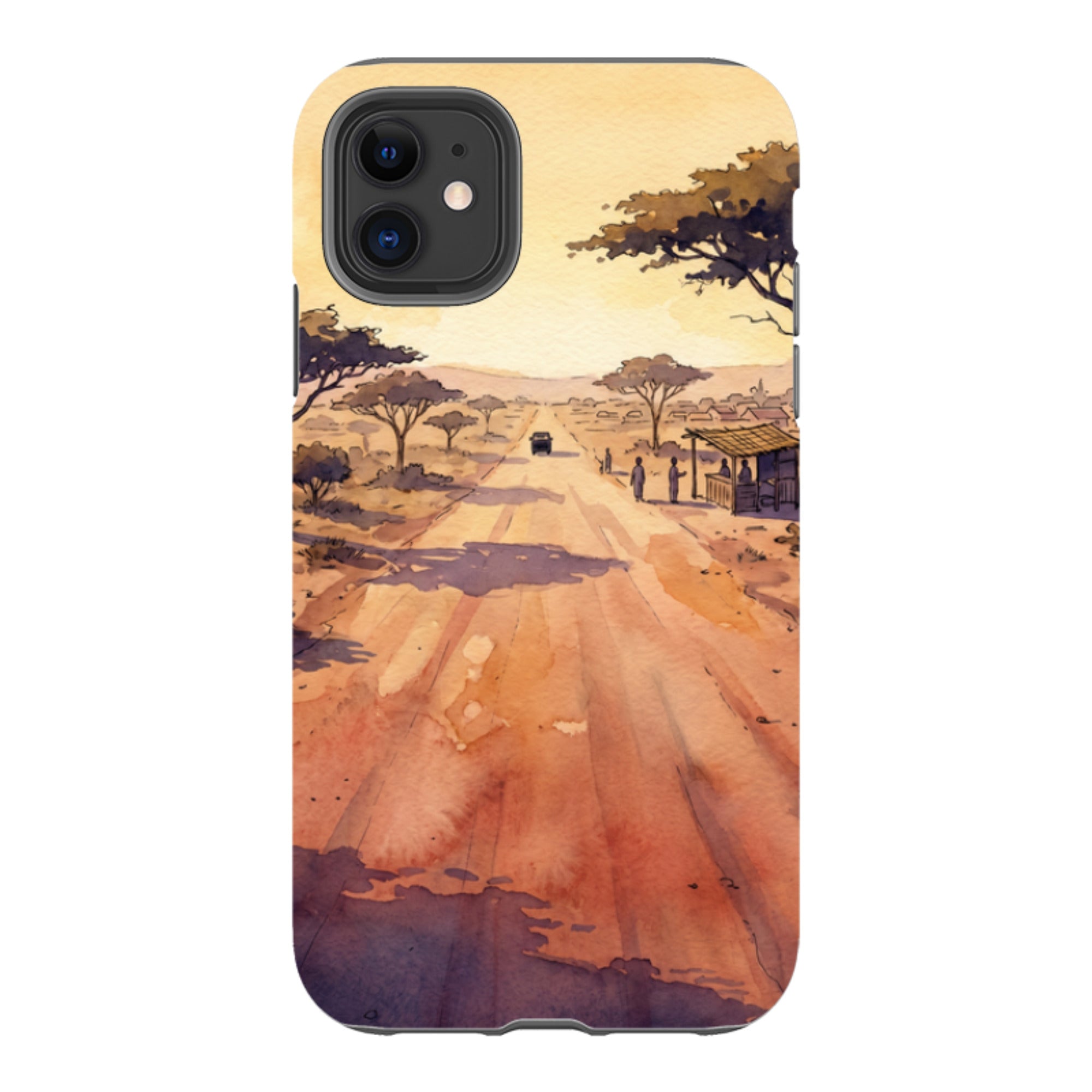 Laterite Road Golden Hour by Tobi Akinyemi - iPhone Tough Case