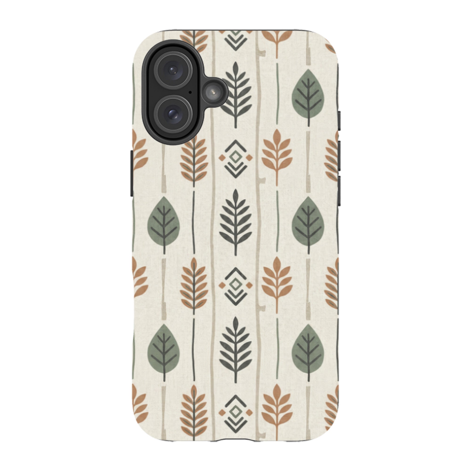 Birch and Linen Pattern by Elsi Vaarala — iPhone 16 Plus Magsafe Tough Case — Finnaij