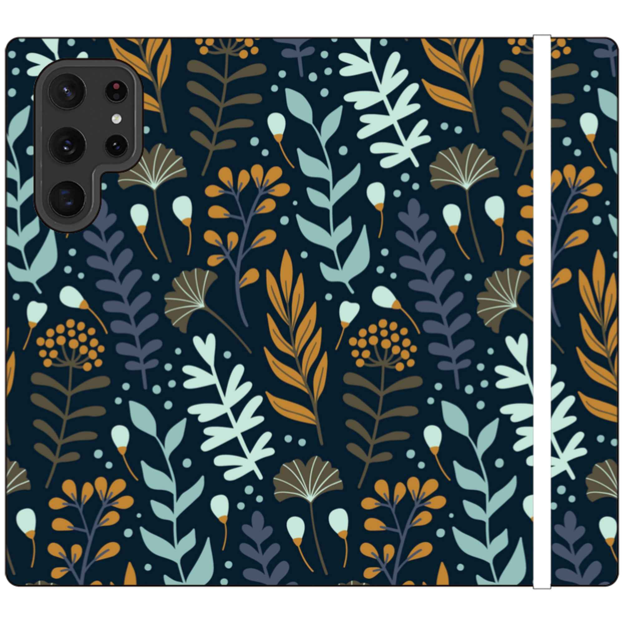 Wild Floral — Apple Vegan Leather Folio Wallet Case — Finnaij