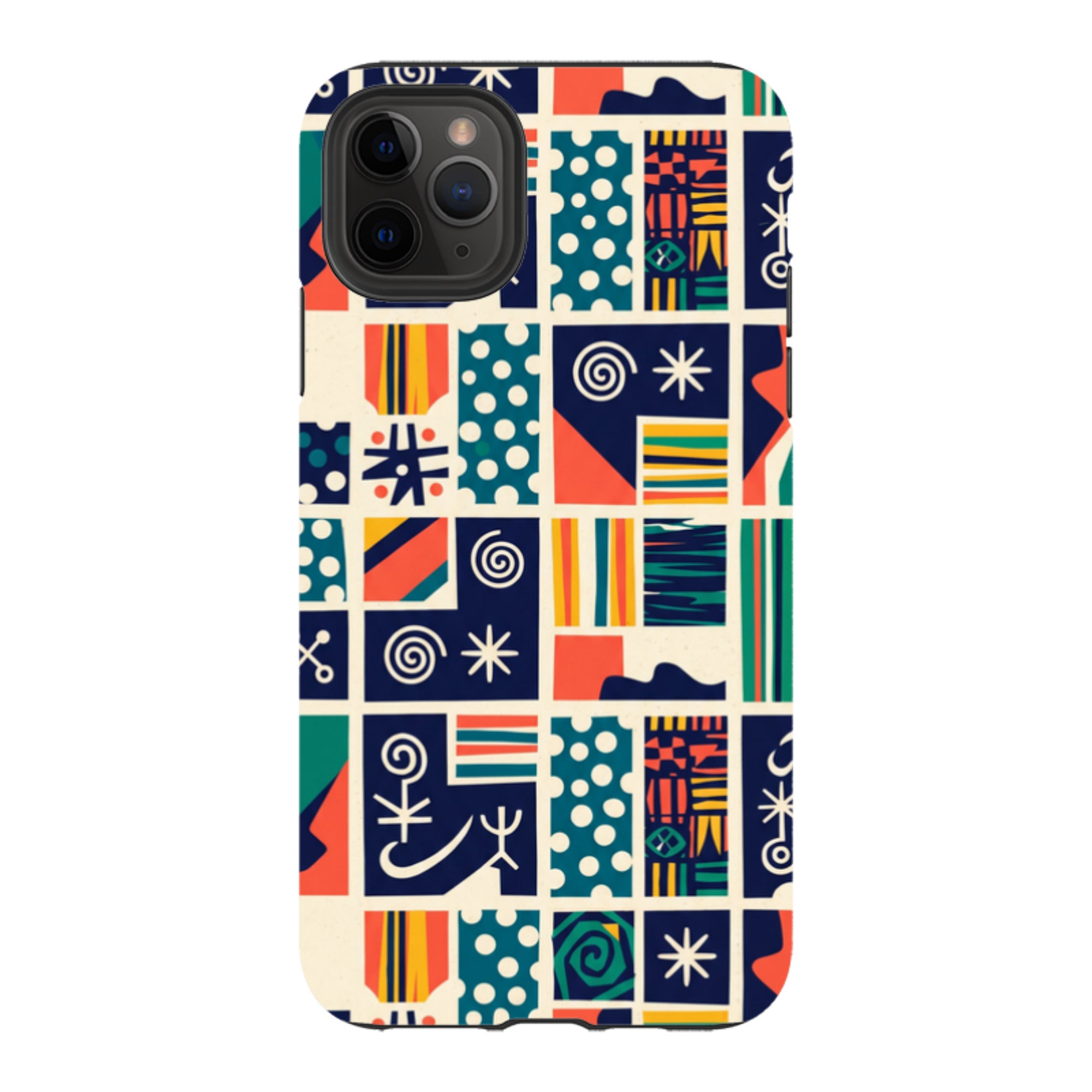 Coastal Indigo Tiles by Ada Okoye - iPhone Tough Case