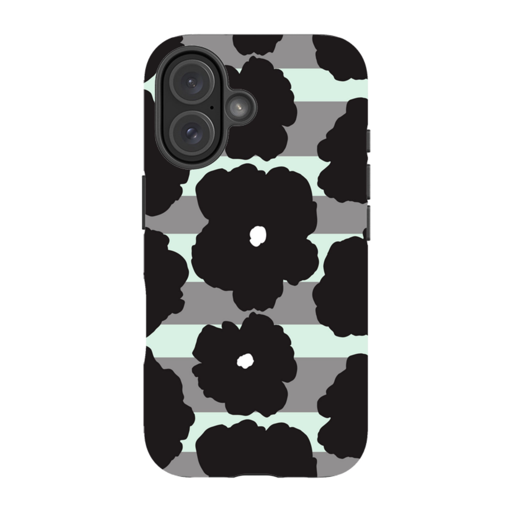 Bold Floral Black — Apple iPhone Tough Case — Finnaij