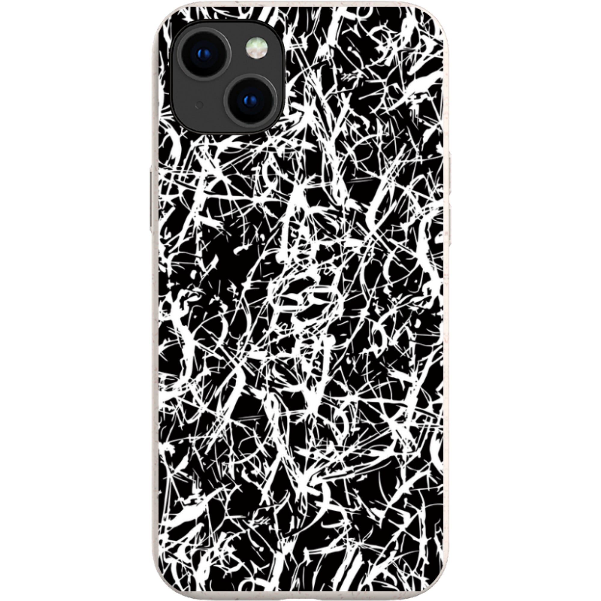 Black-White Grunge — iPhone 15 Plus iPhone Bio-degradable Case — Finnaij