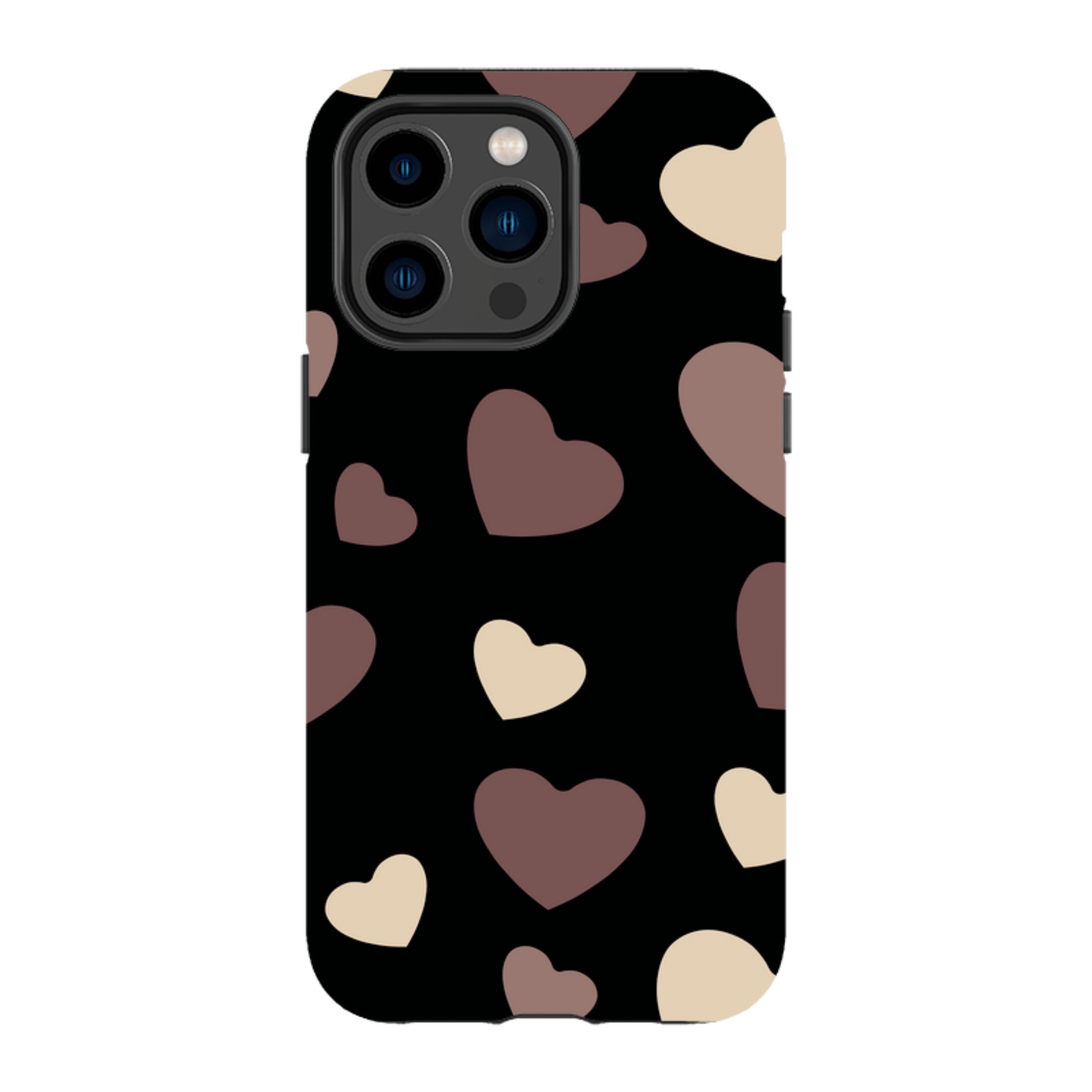 White & Black Hearts — Apple iPhone Tough Case — Finnaij