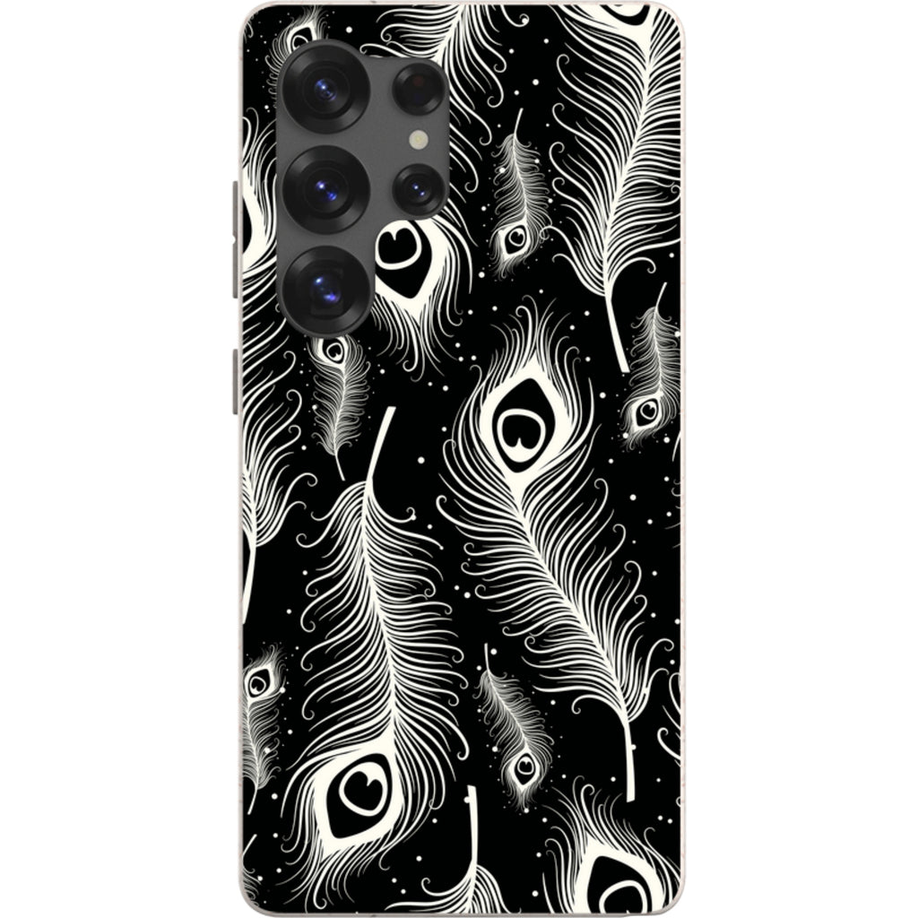 Feathers in Bloom Black Bio-degradable Case for Samsung Galaxy — Finnaij
