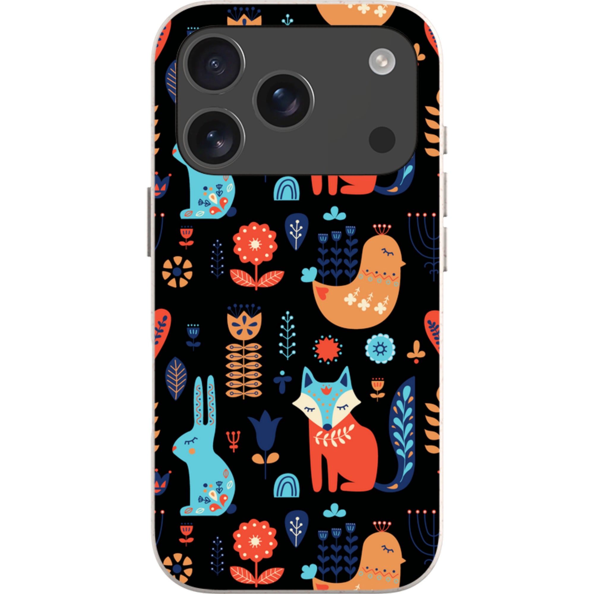 Nordic Ornament Black — iPhone 17 Pro iPhone Bio-degradable Case — Finnaij