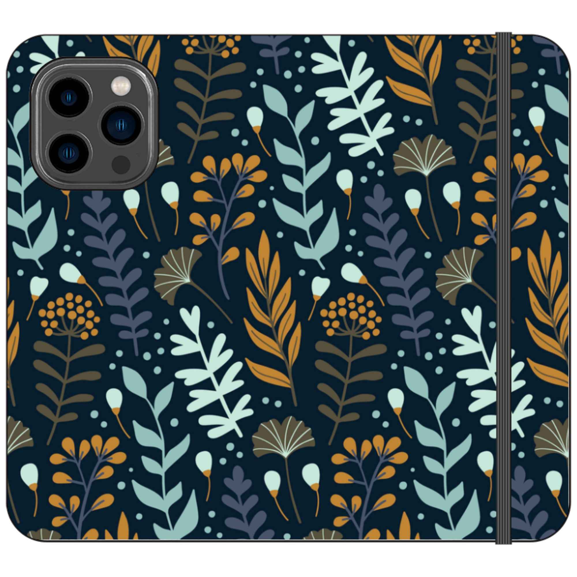 Wild Floral Vegan Leather — iPhone 14 Pro Max Wallet Case — Finnaij