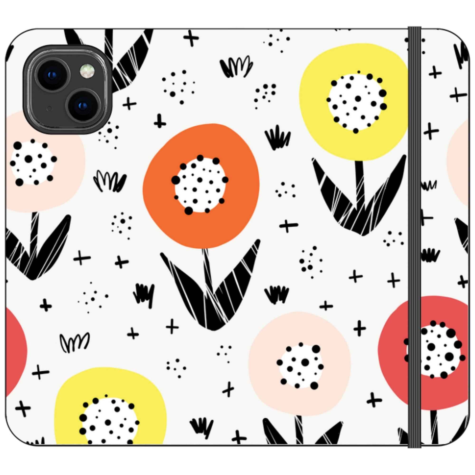 Botanical Doodle — iPhone 14 Plus Wallet Case — Finnaij