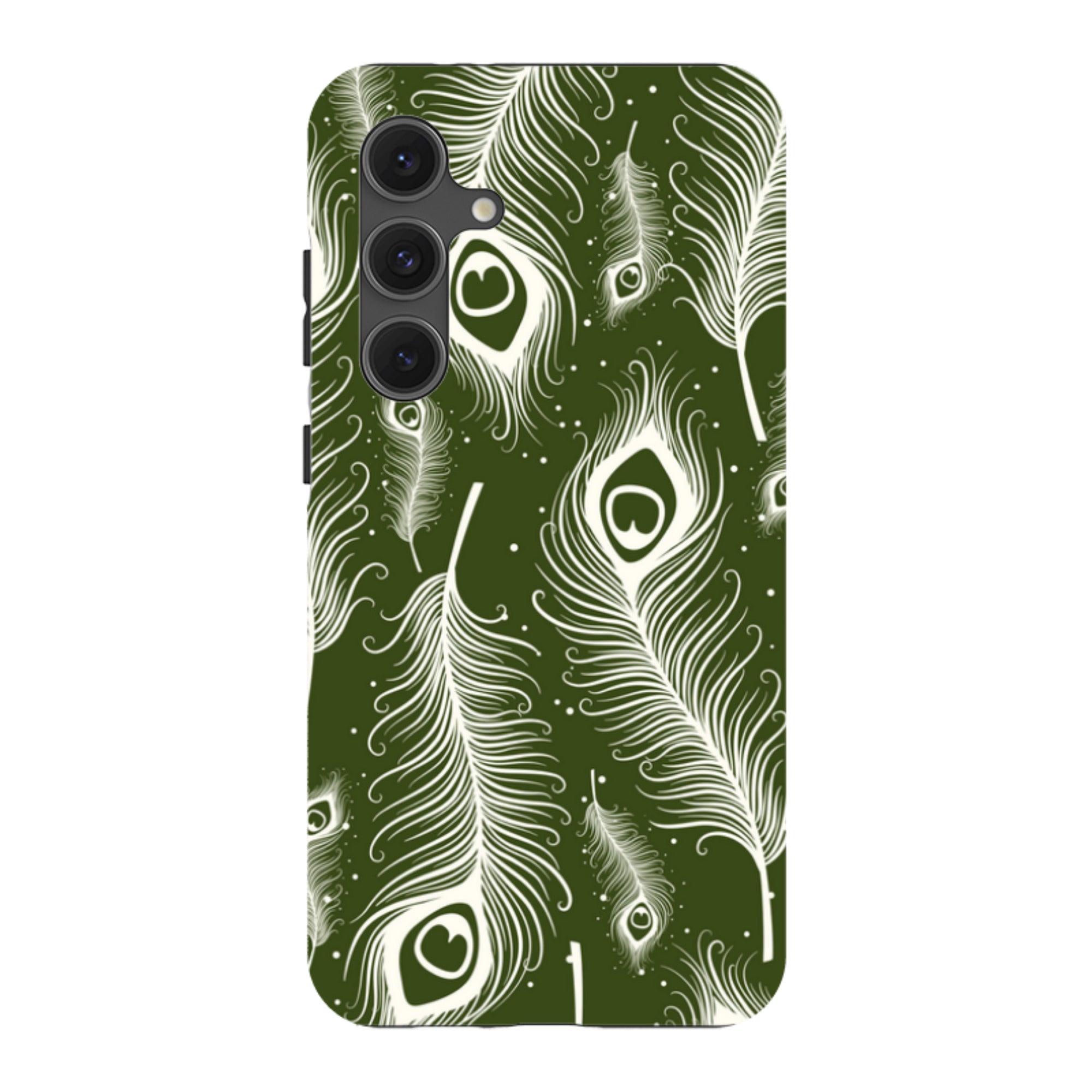 Feathers in Bloom Army Green — Tough Case for Samsung Galaxy — Finnaij