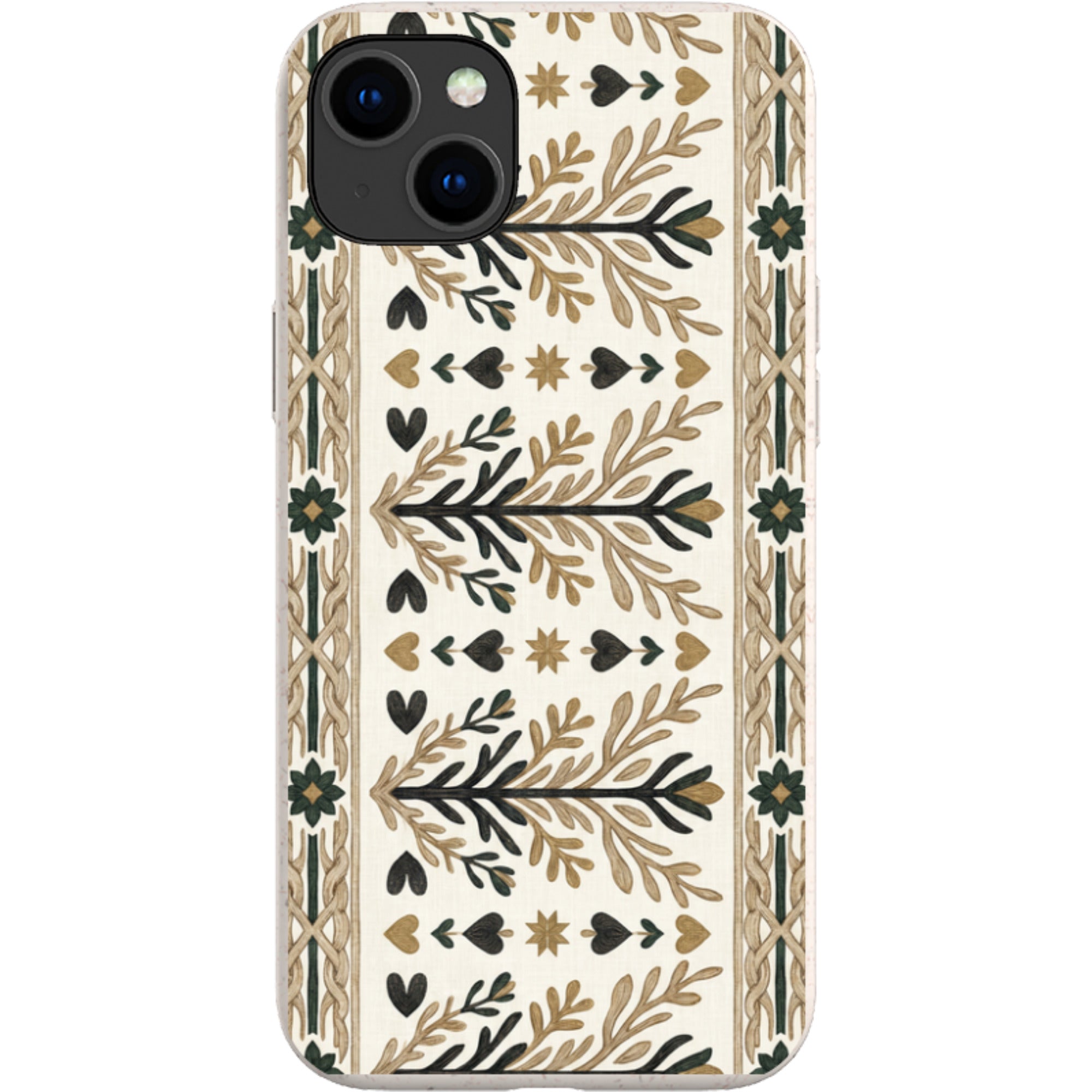 Heritage Border by Elsi Vaarala — iPhone 15 Plus iPhone Bio-degradable Case — Finnaij