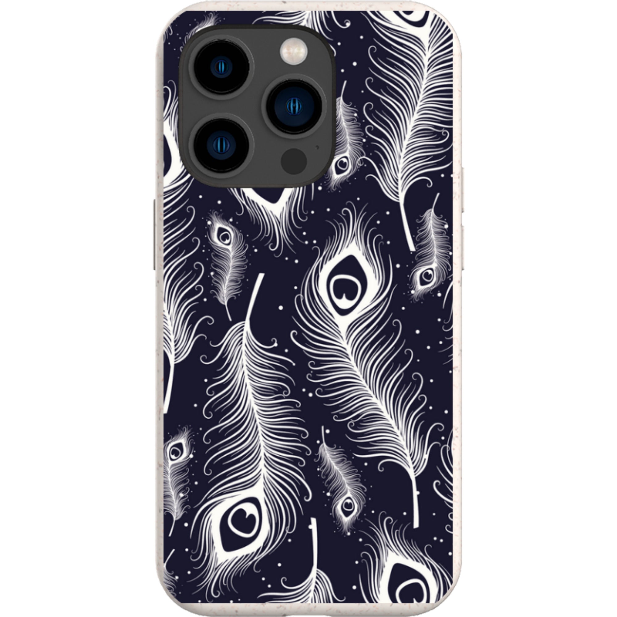 Feathers in Bloom — iPhone 15 Pro iPhone Bio-degradable Case — Finnaij