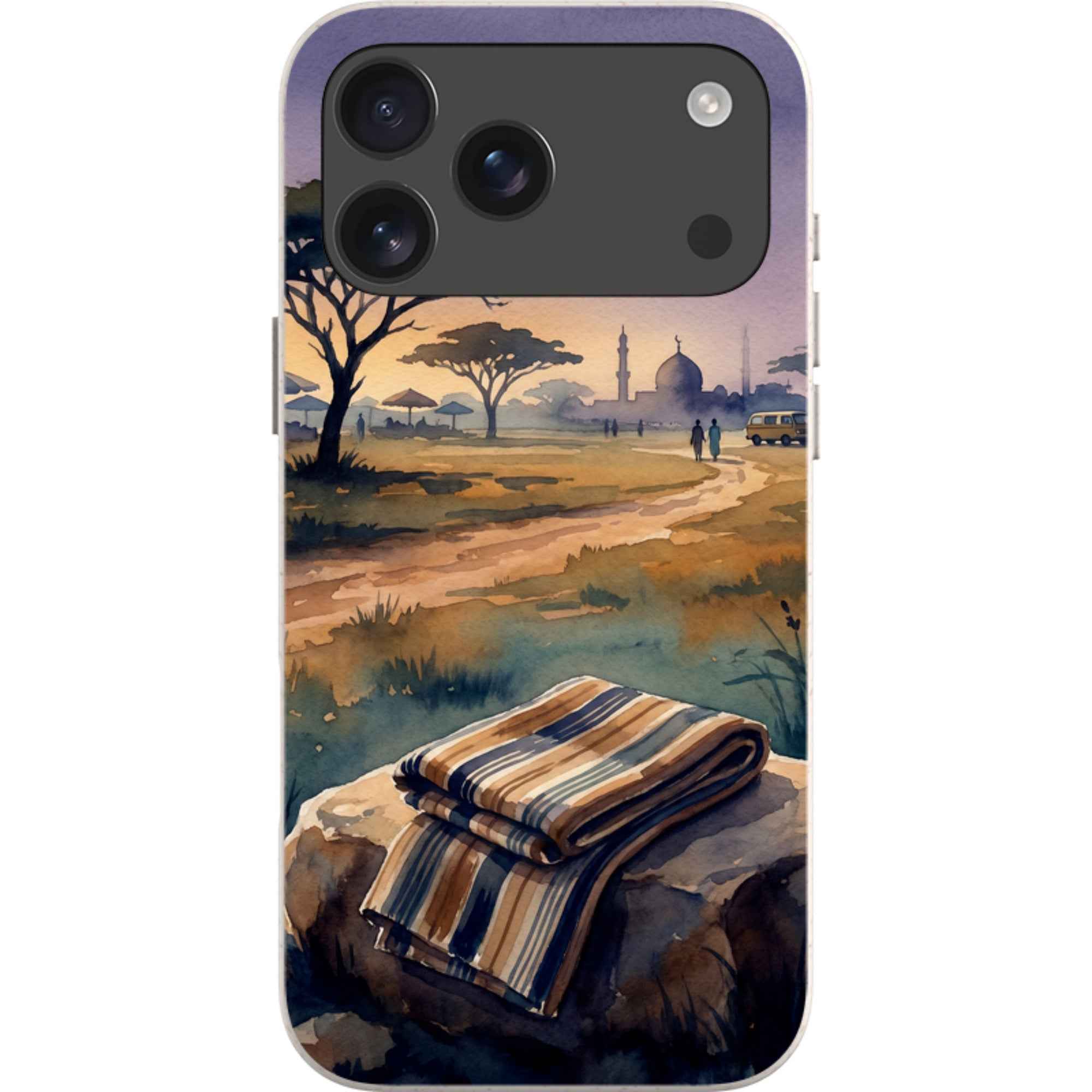 Aso-Oke Accent in the Landscape by Tobi Akinyemi — iPhone 17 Pro Max iPhone Bio-degradable Case — Finnaij