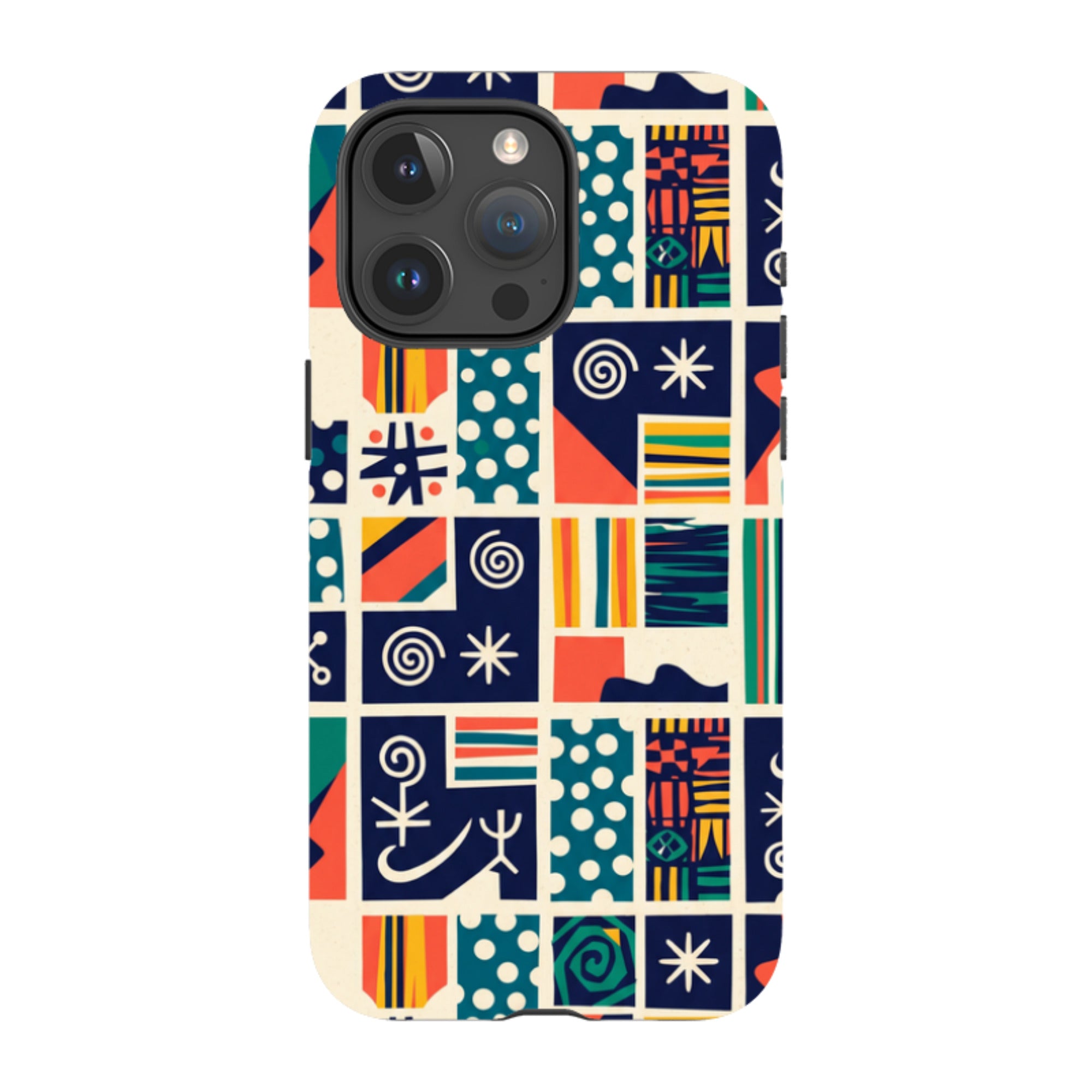 Coastal Indigo Tiles by Ada Okoye — Tough Case for iPhone — Finnaij