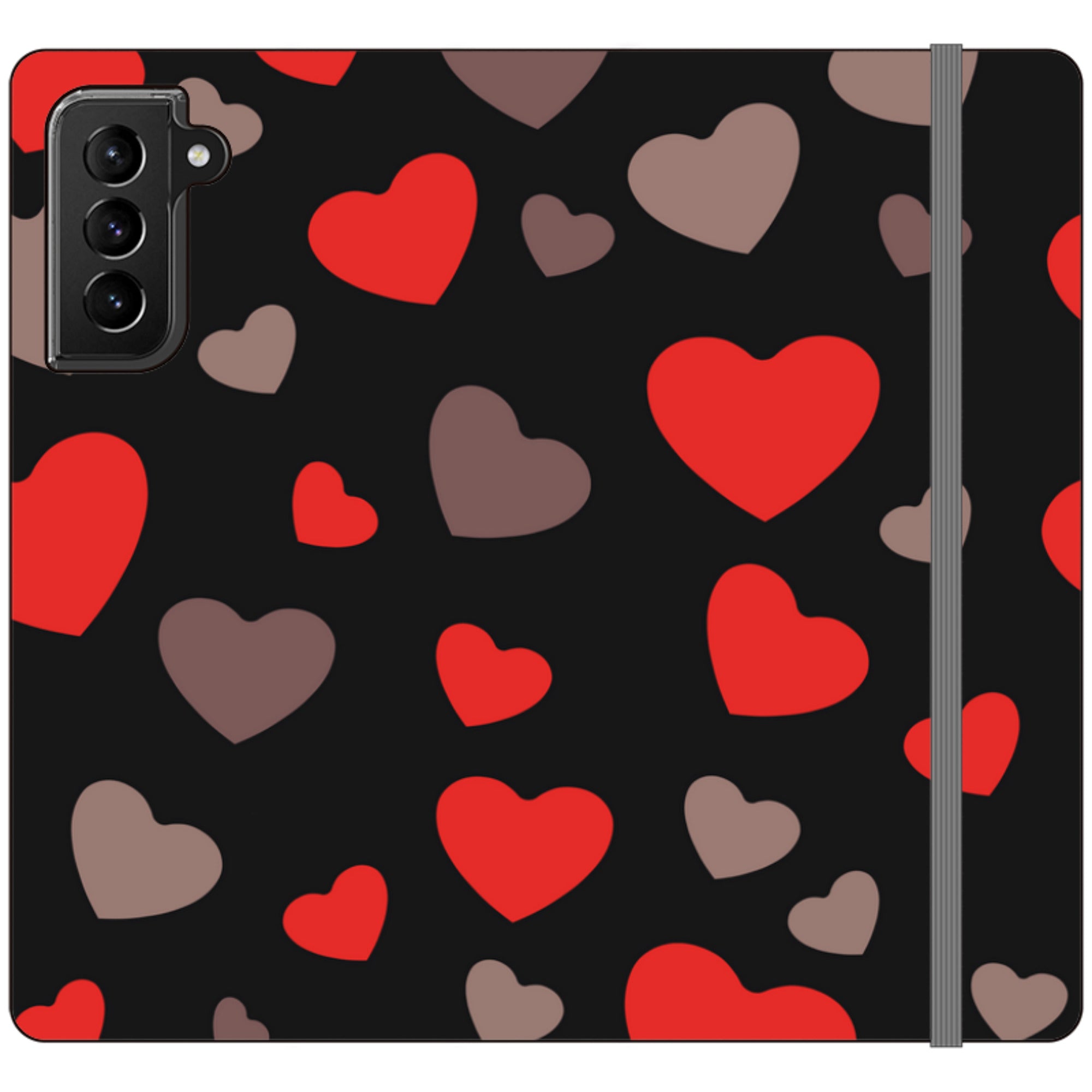 Red Hearts — Folio Wallet Case — Finnaij