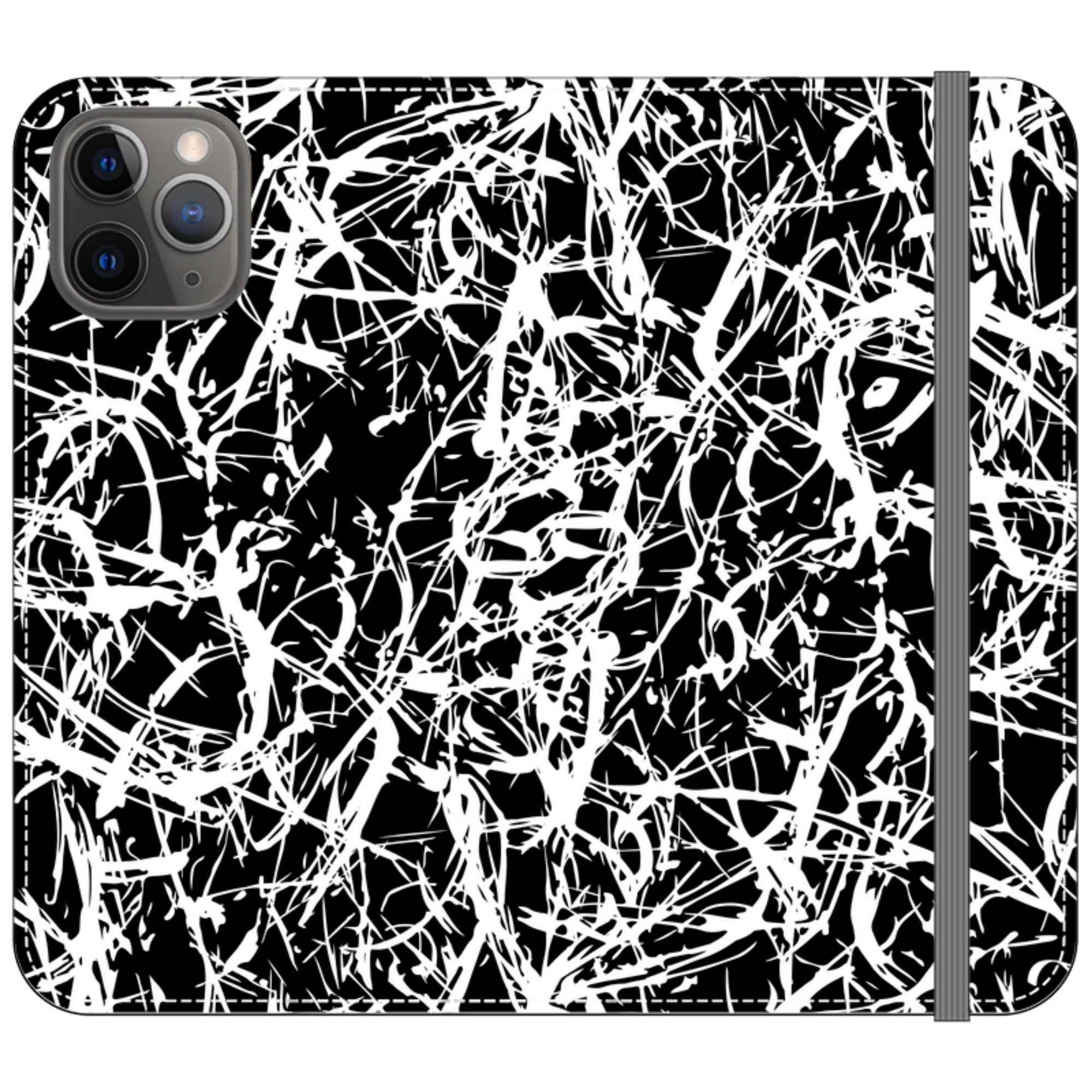 Black-White Grunge — iPhone 11 Pro Wallet Case — Finnaij