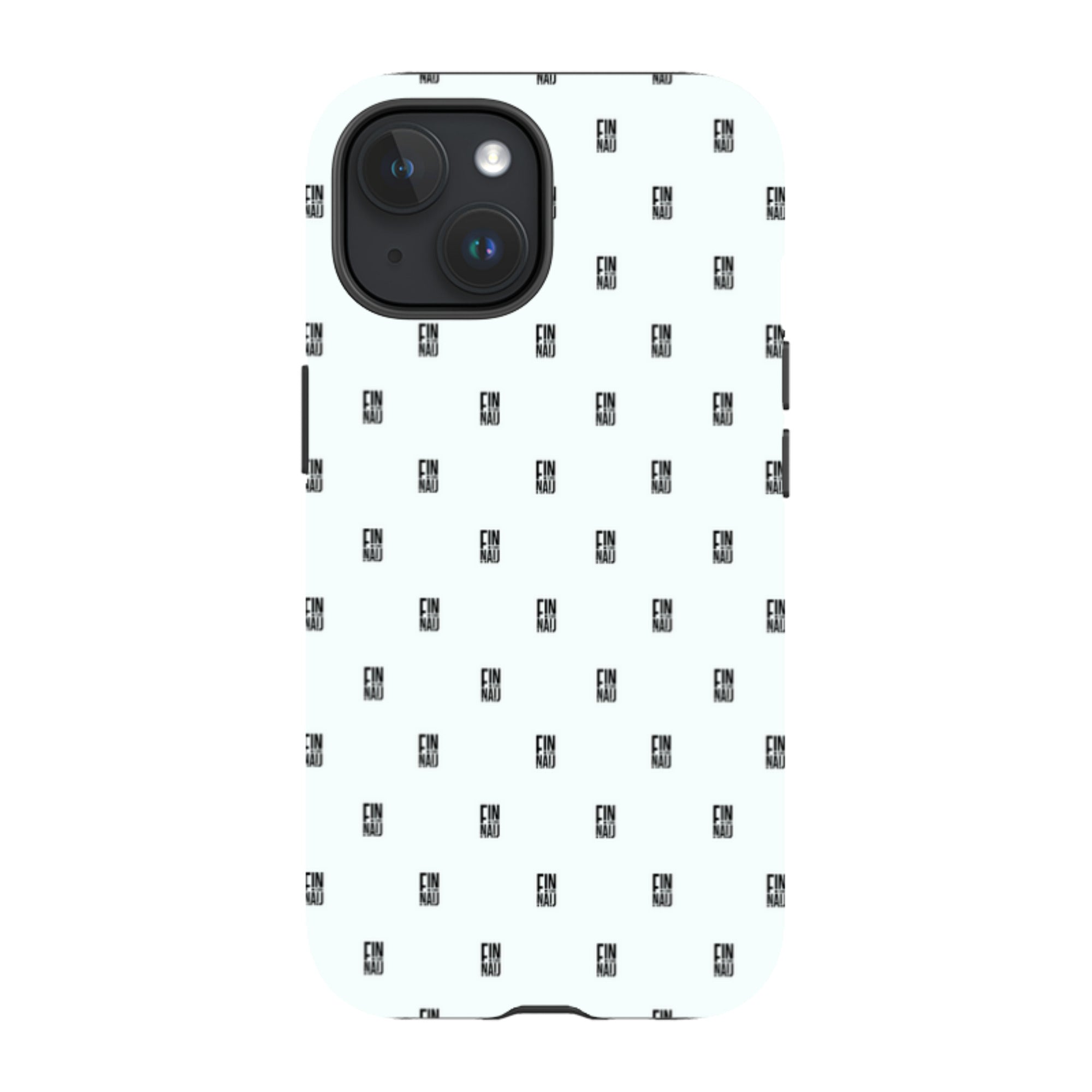 Monogram Snow — iPhone 15 Magsafe Tough Case — Finnaij