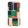 Ankara Blocks on Sand by Ada Okoye — S23 Plus Tough Case — Finnaij