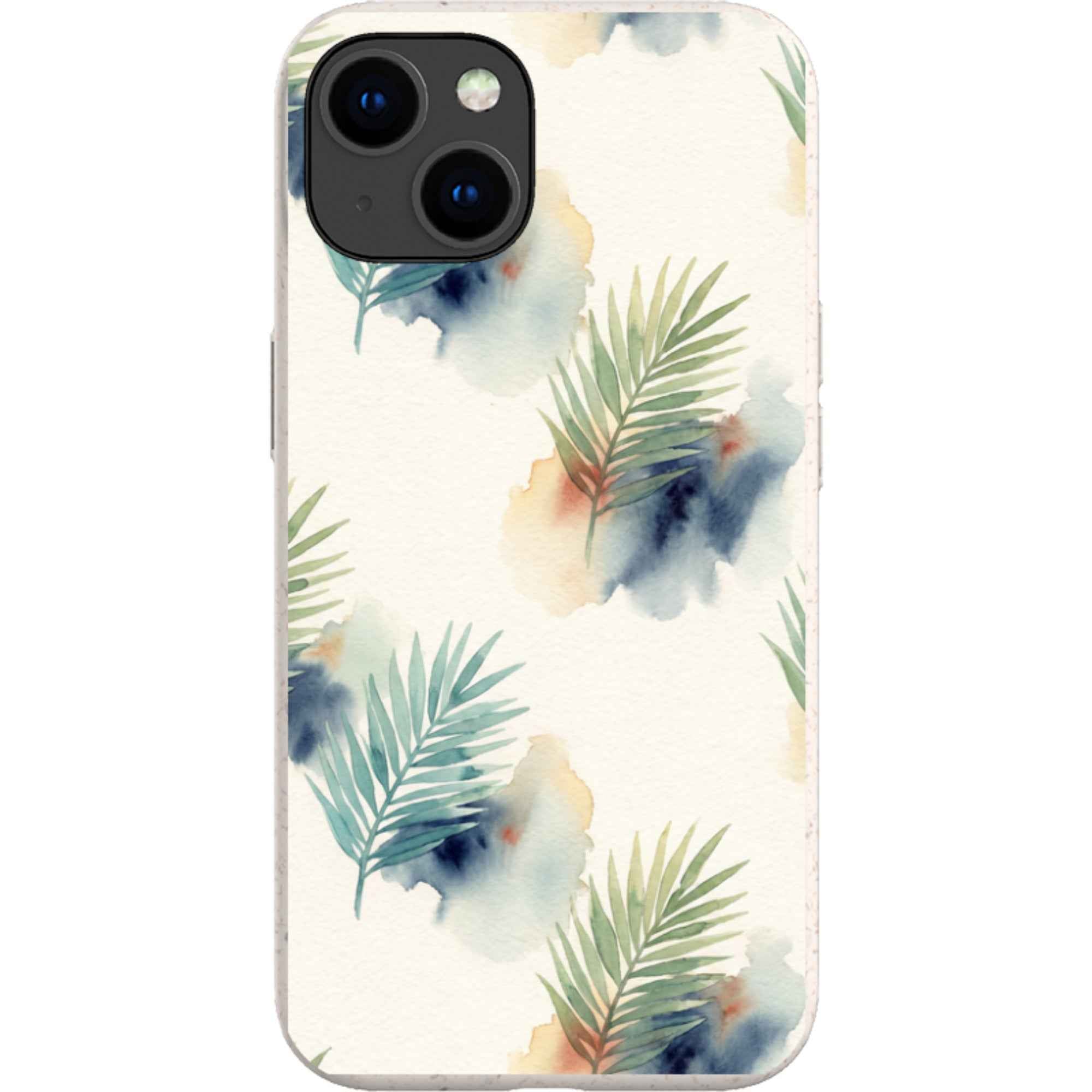 Palm Frond Breeze Pattern by Tobi Akinyemi — iPhone 14 iPhone Bio-degradable Case — Finnaij
