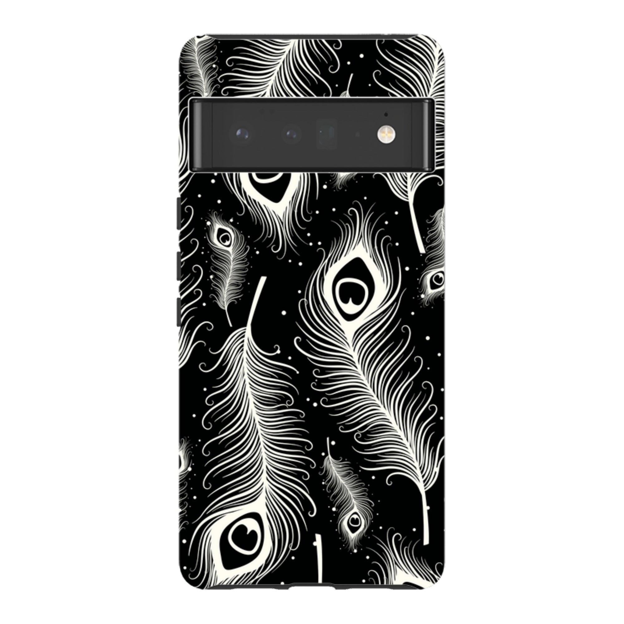 Feathers in Bloom Black — Google Tough Case — Finnaij