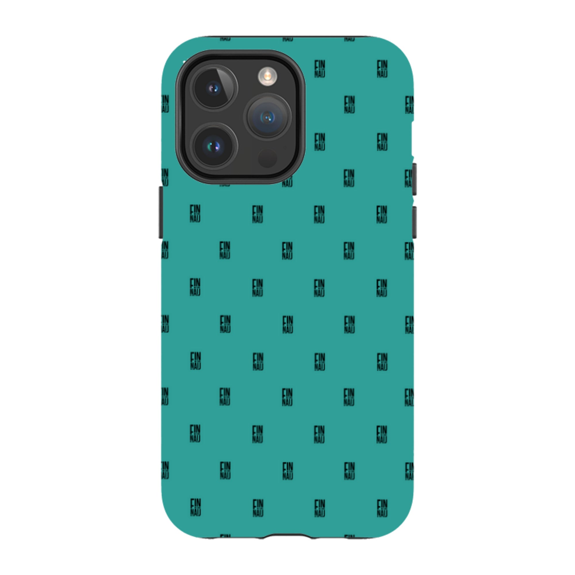 Monogram Teal — iPhone 14 Pro Max Magsafe Tough Case — Finnaij