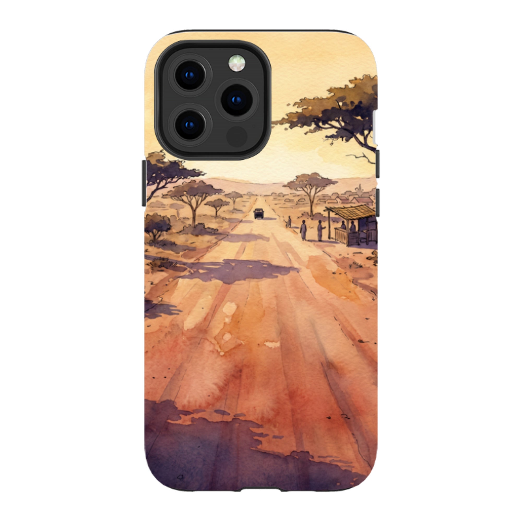 Laterite Road Golden Hour by Tobi Akinyemi - iPhone Tough Case
